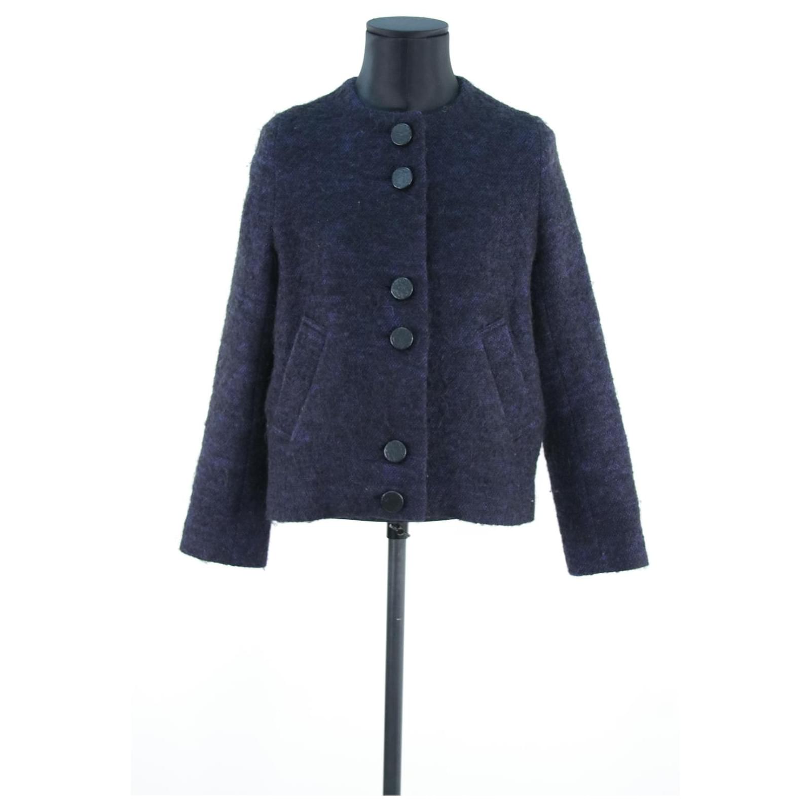 Sessun Jacke S Blau Wolle Joli Closet