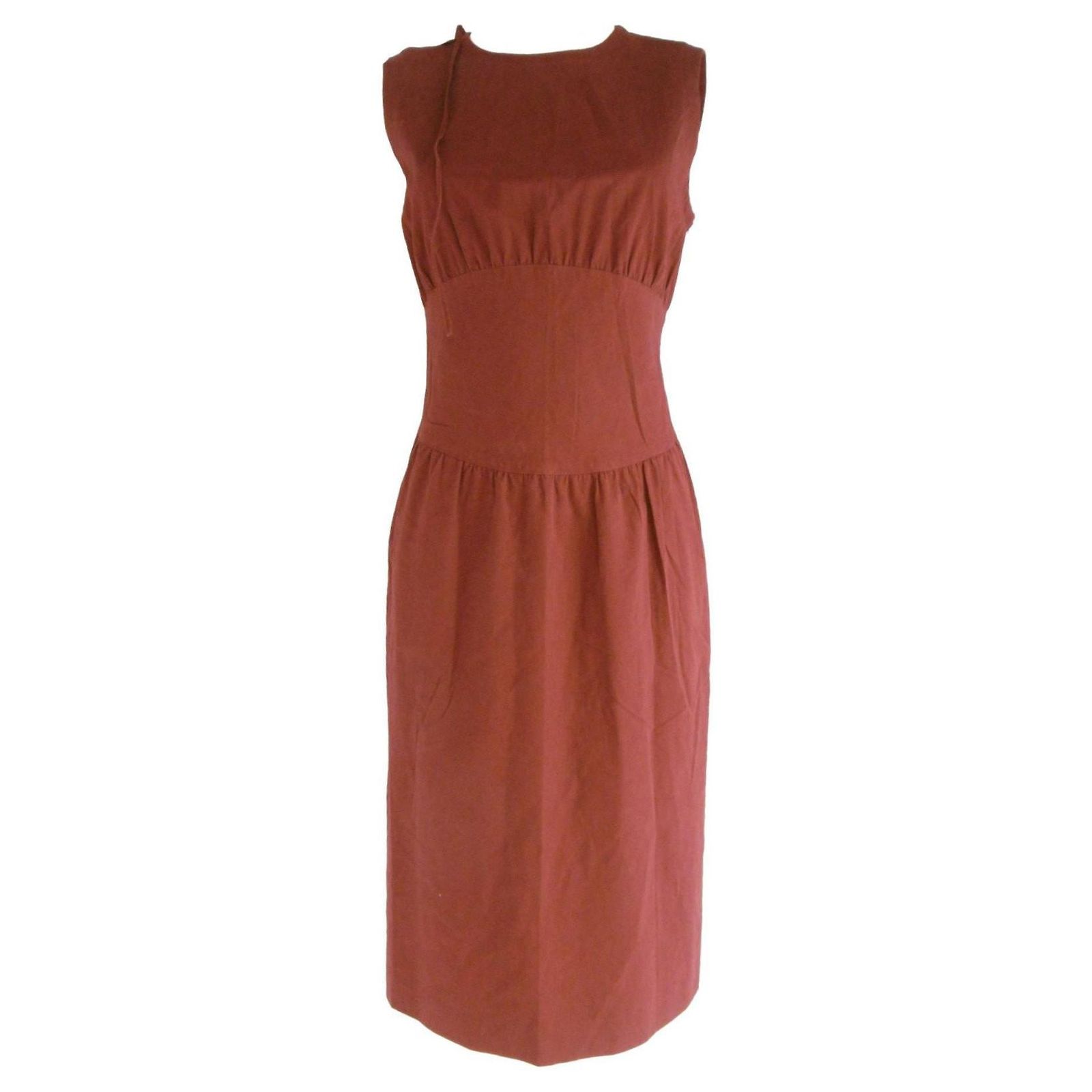 Robe Vintage Junko Shimada - Orange Et Verte - Taille 40 En Laine - Occasion Très Bon état