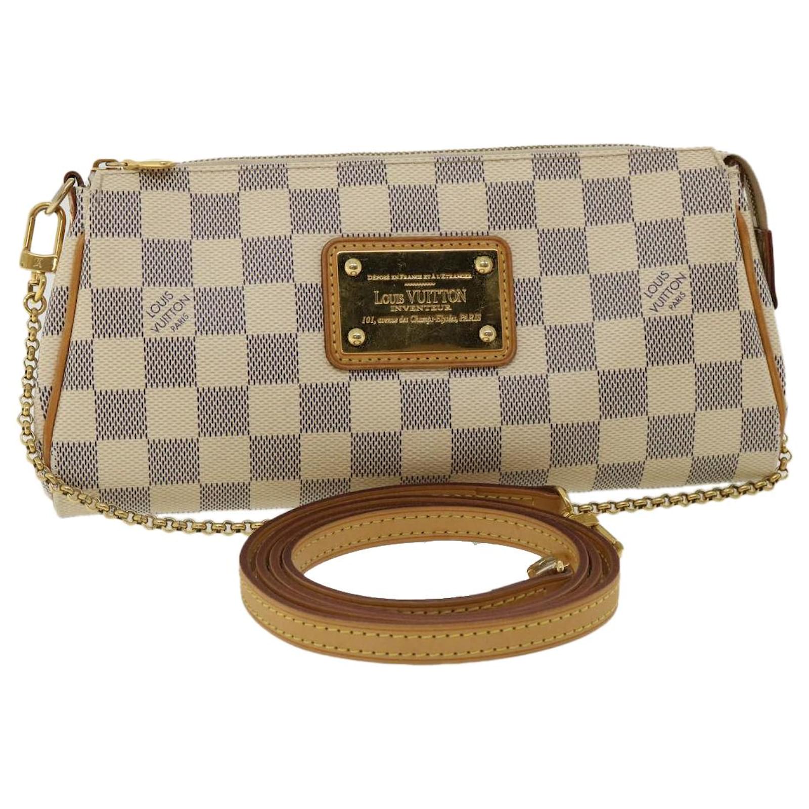 Handbags Louis Vuitton Louis Vuitton Damier Azur Eva Shoulder Bag 2way N55214 LV Auth 31850a