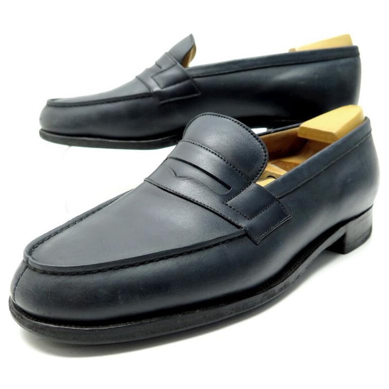 JM WESTON SHOES 180 Church´s Loafers 6D 40 IN BLUE LEATHER +