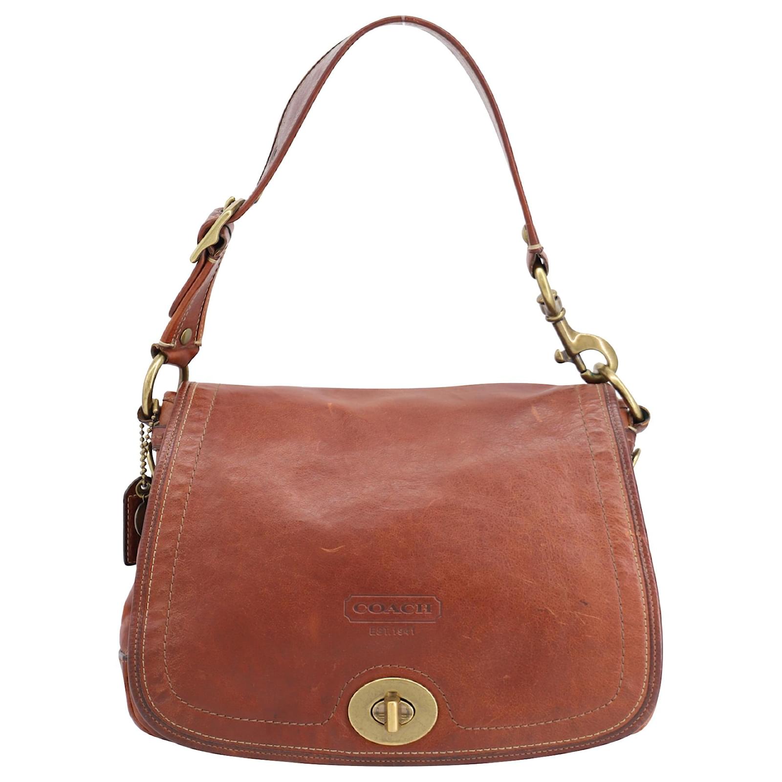 Coach Legacy Ali Whiskey Shoulder Bag in Brown Leather ref
