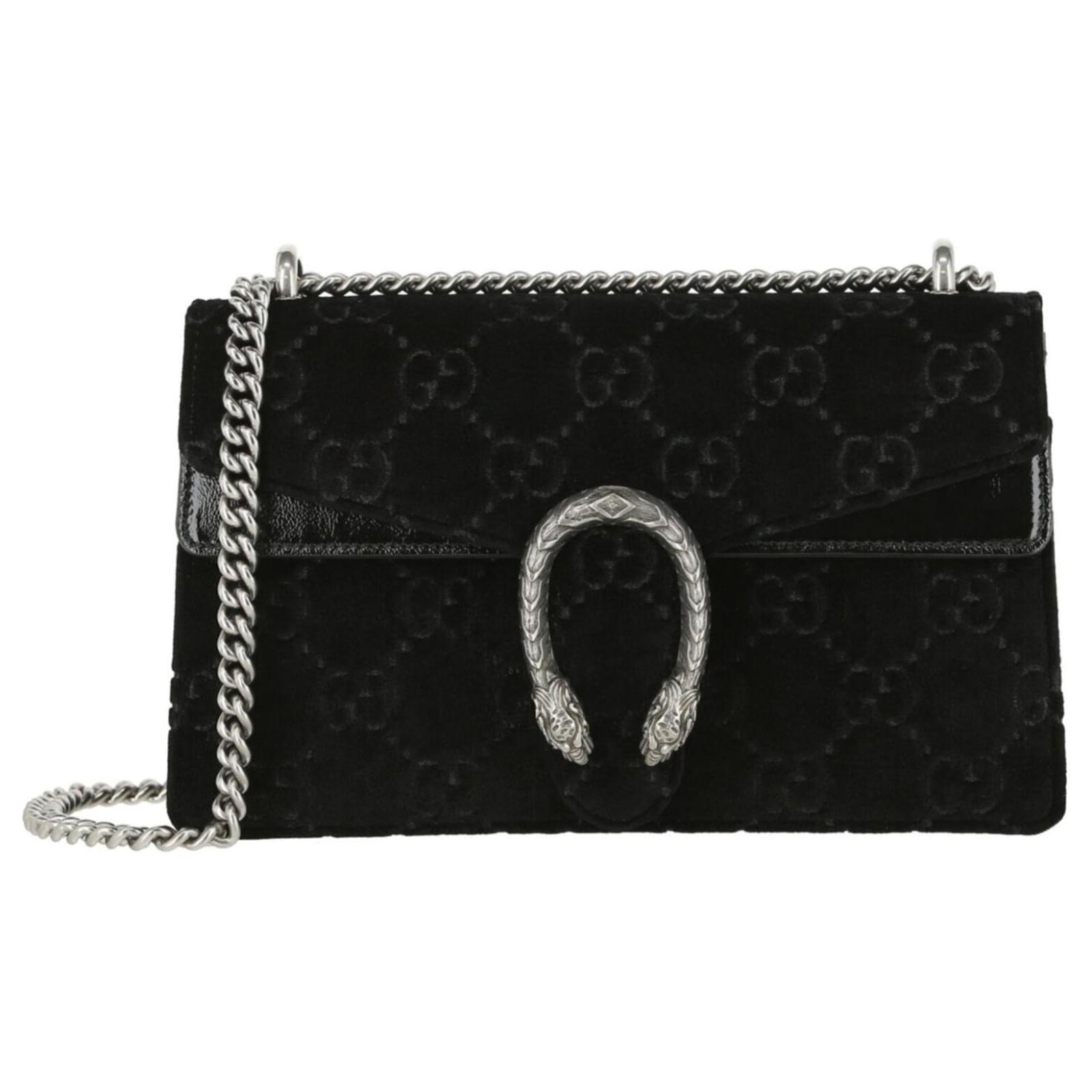 Gucci Dionysus GG Velvet Shoulder Bag Black ref.671561 - Joli Closet