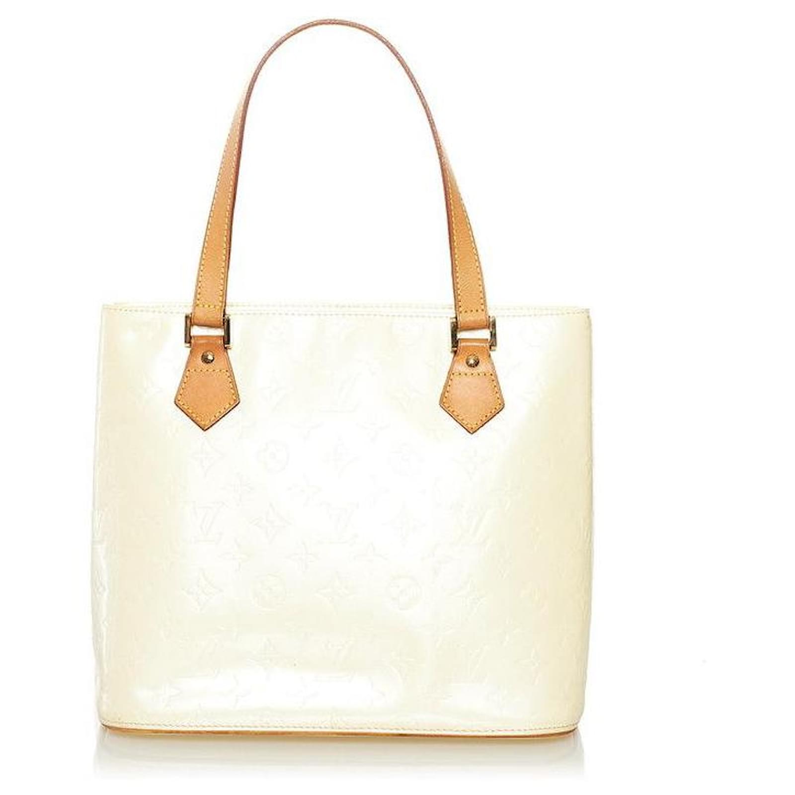 louis vuitton Monogram Vernis Houston white Leather Patent leather ref ...