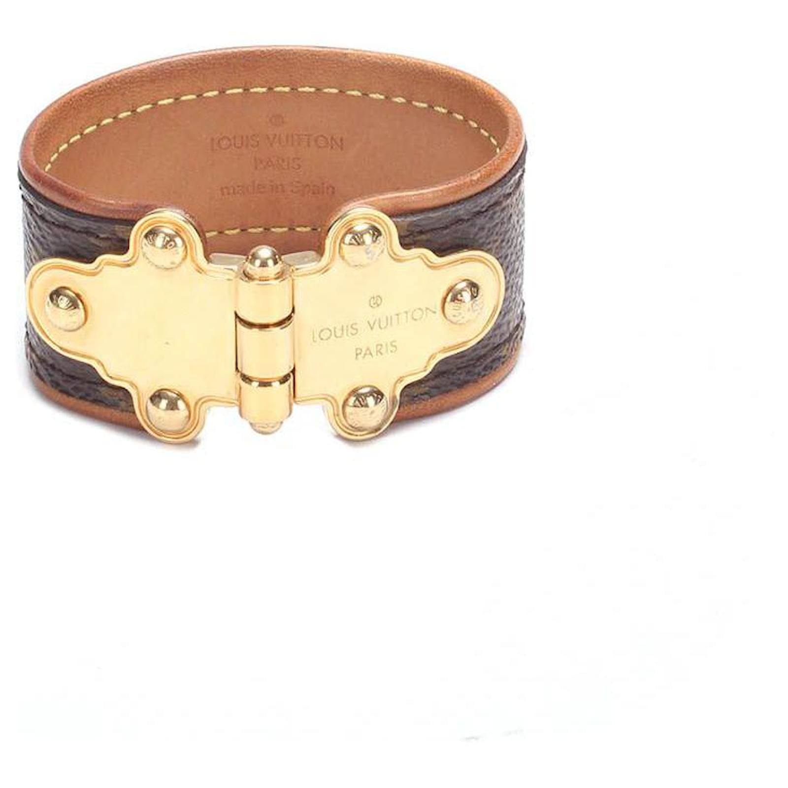 Louis Vuitton LV Tribute Bracelet Brown Monogram. Size 19