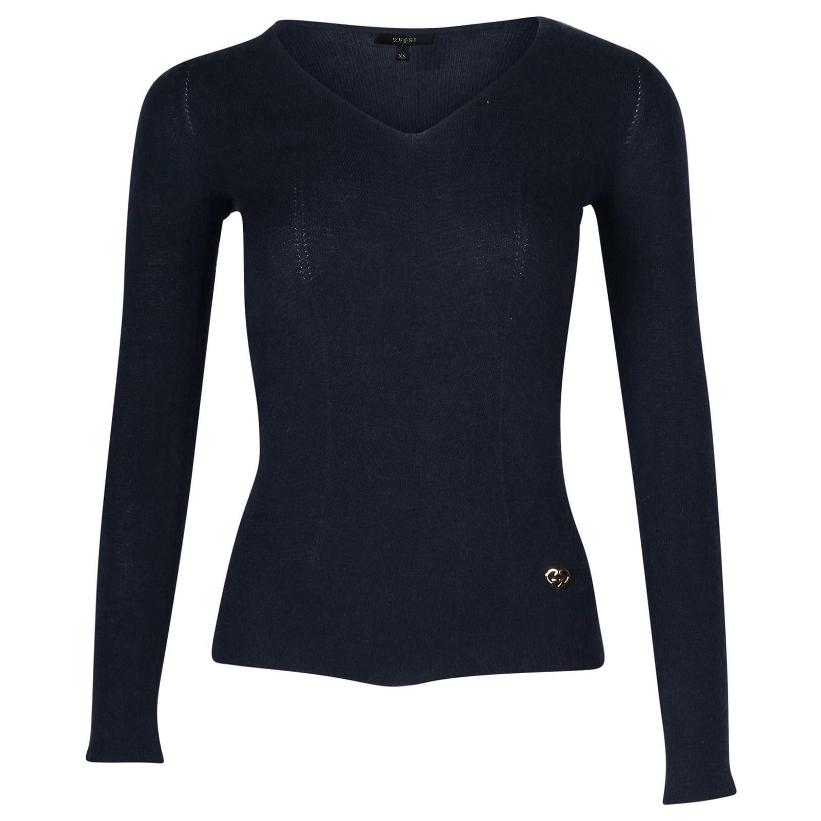 Pull Homme Matinée Col V Marine – Détail Diagonal – Taille M (poitrine 48) – Jersey Acrylique – Occasion Très Bon état