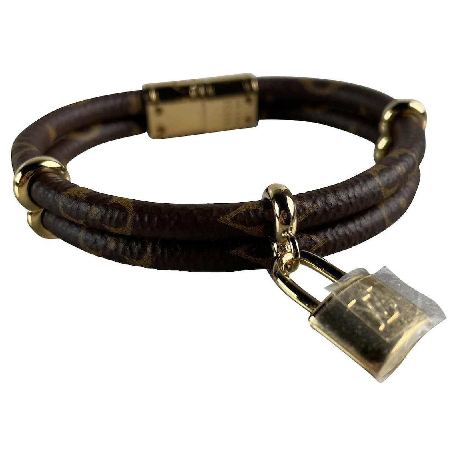 Louis Vuitton Keep It Twice Bracelet Brown Cloth ref.672328 - Joli