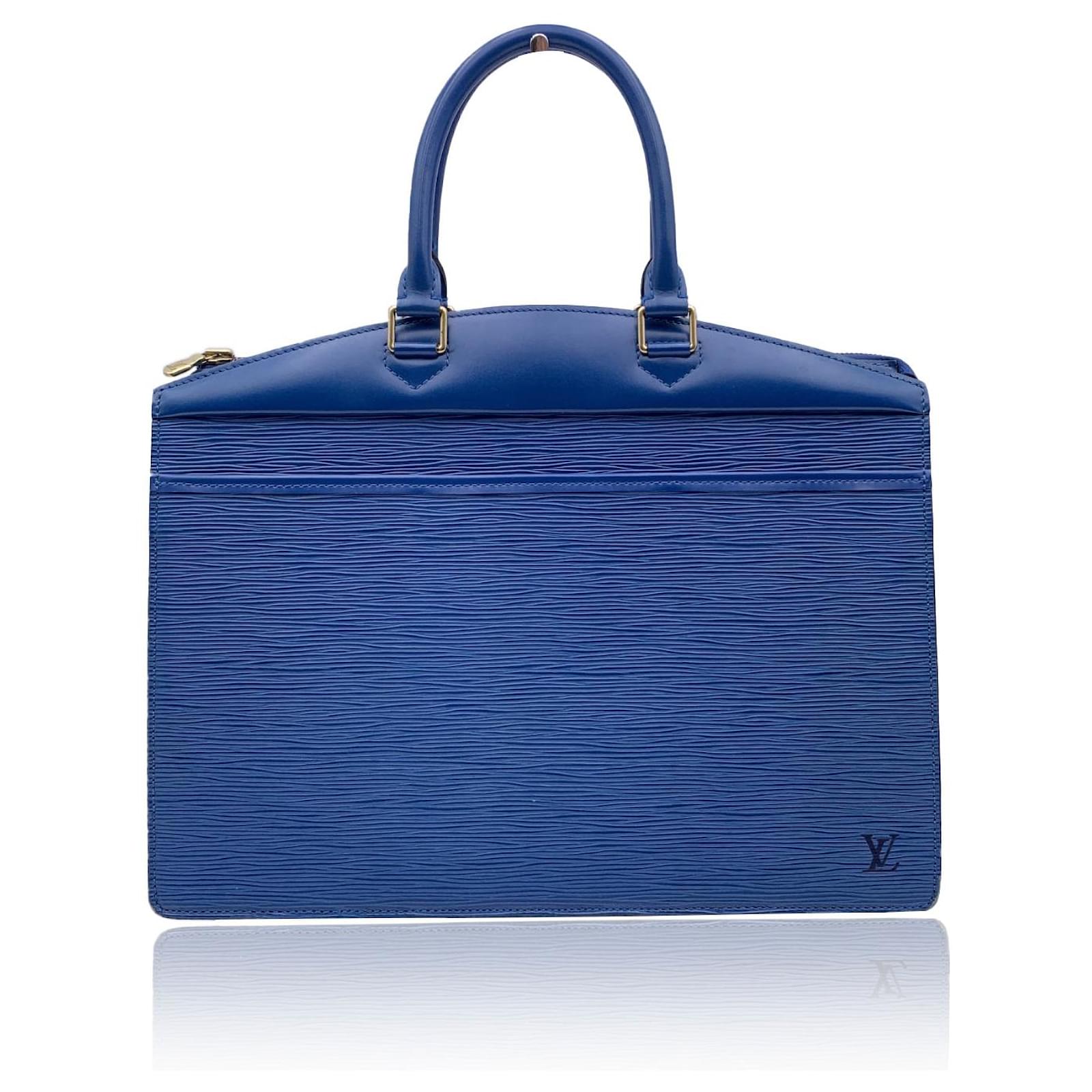 Louis Vuitton Vintage Blue Epi Leather Riviera Bag Satchel Handbag ref