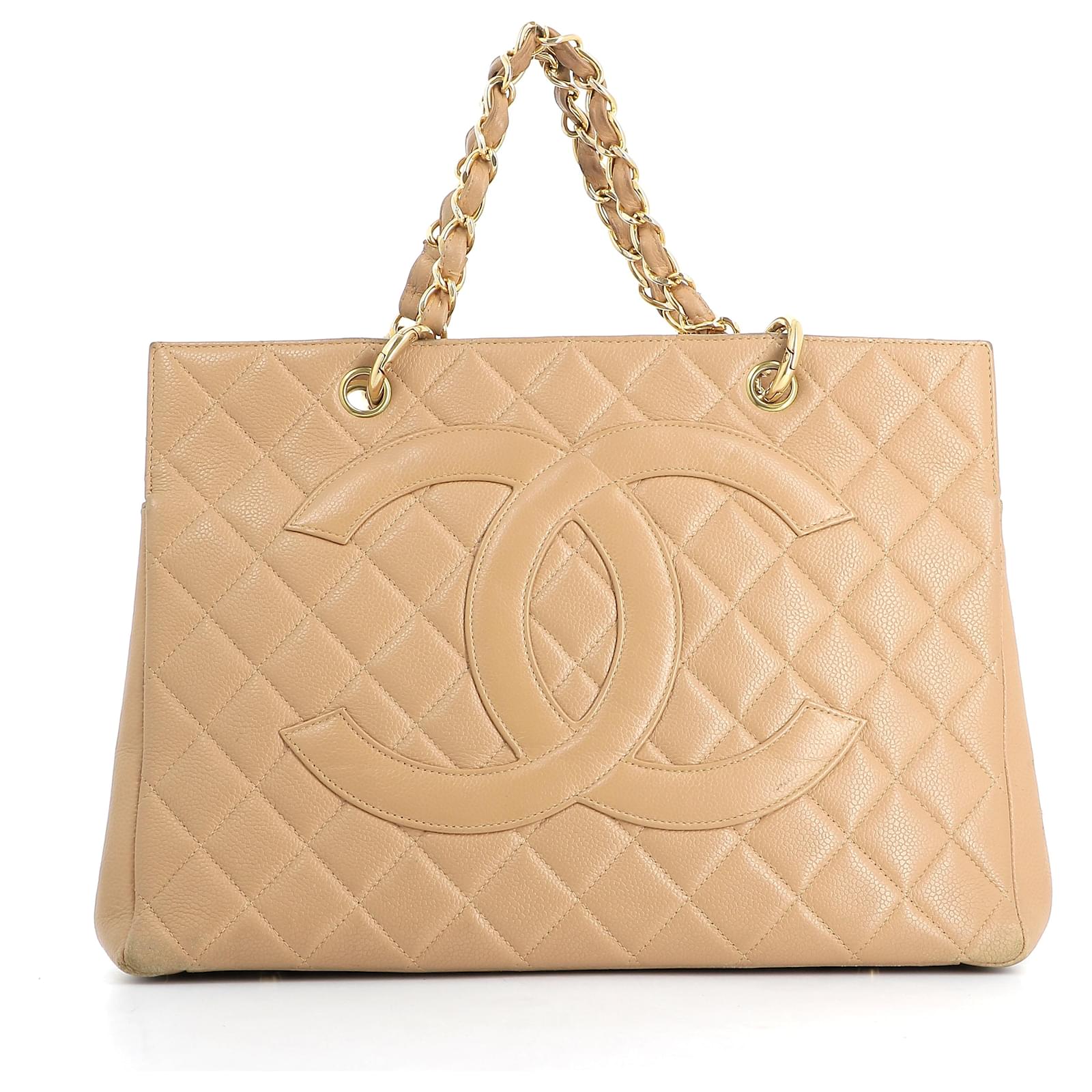 Chanel GST (grand shopping tote) Beige Leather ref.672899 Joli Closet
