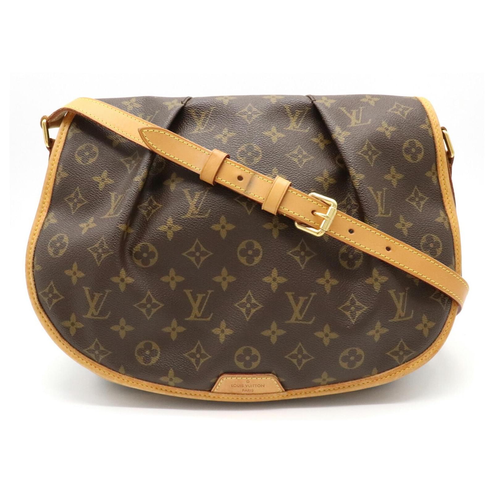 Louis Vuitton Menilmontant Brown Cloth ref.672914 - Joli Closet