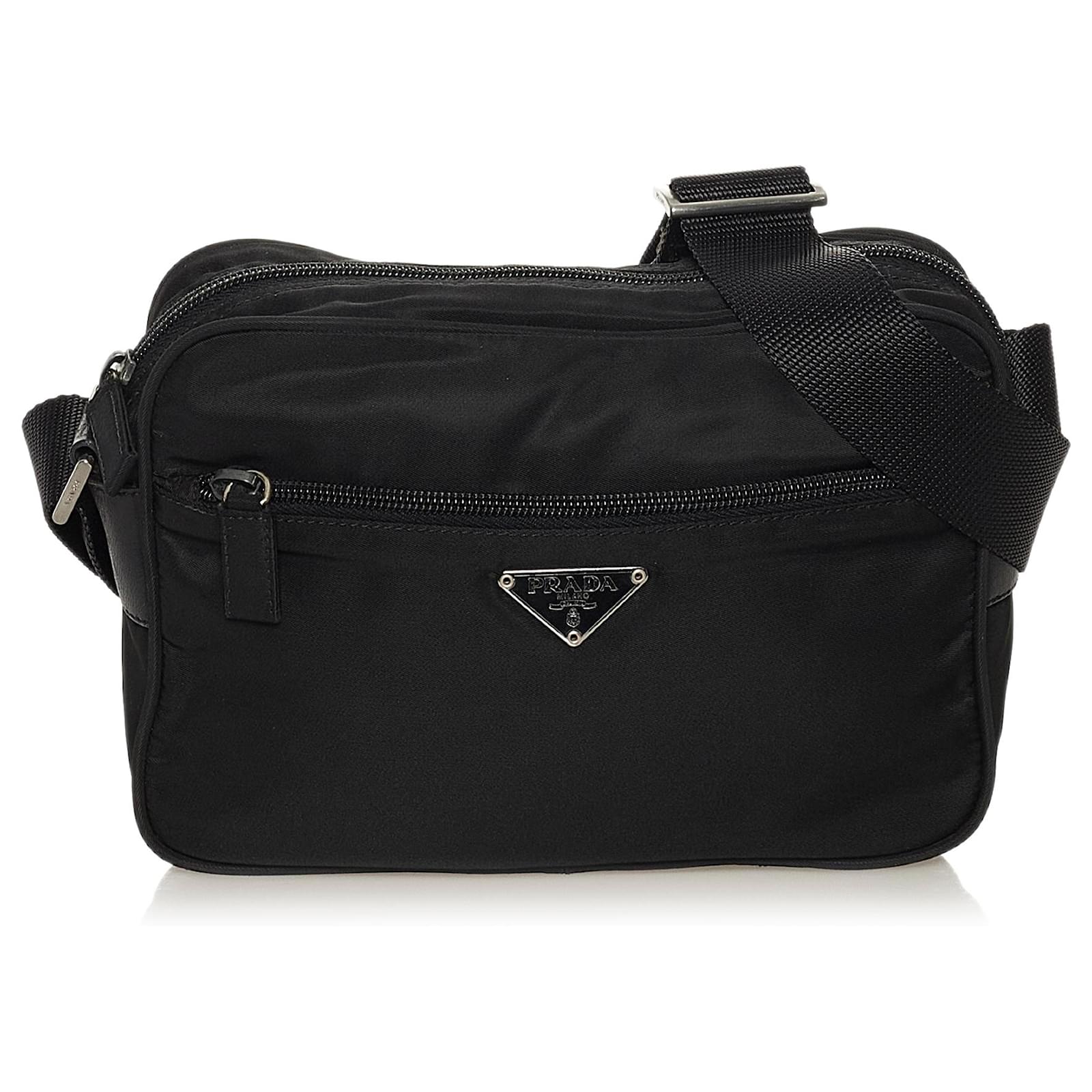 Prada Black Tessuto Crossbody Bag Nylon Cloth ref.673000 - Joli Closet