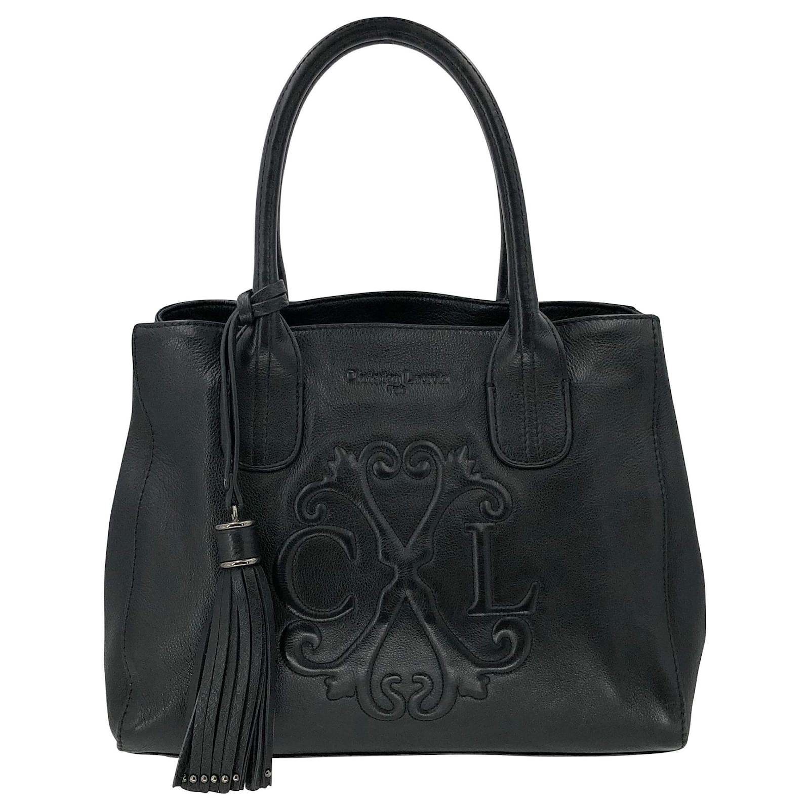 Christian Lacroix 黒 本革 ハンドバッグ ヴィンテージ y2k Christian Lacroix 黒 本革 ハンドバッグ ヴィンテージ y2k