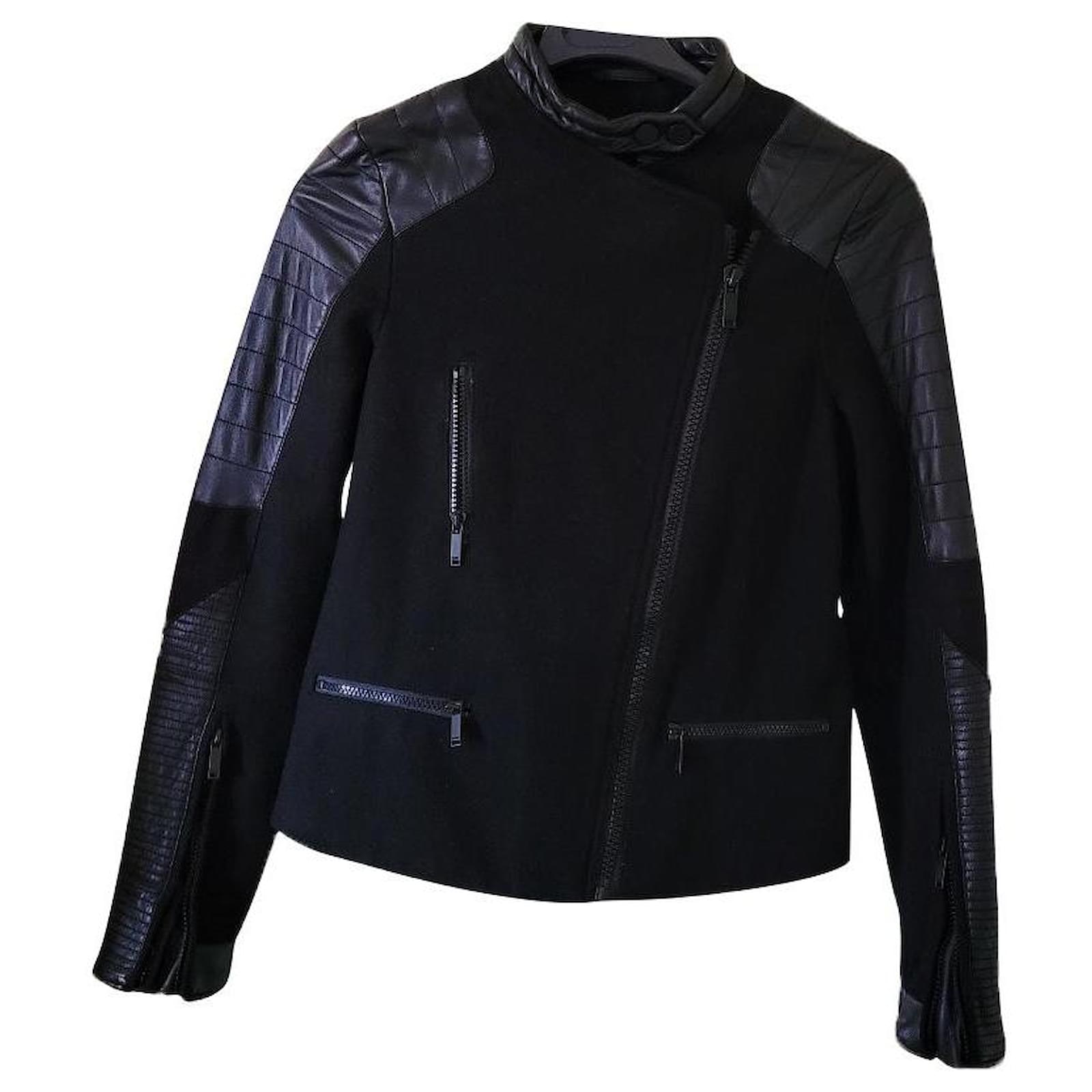 Karl Lagerfeld Boulson Black Leather Wool ref.673707 - Joli Closet