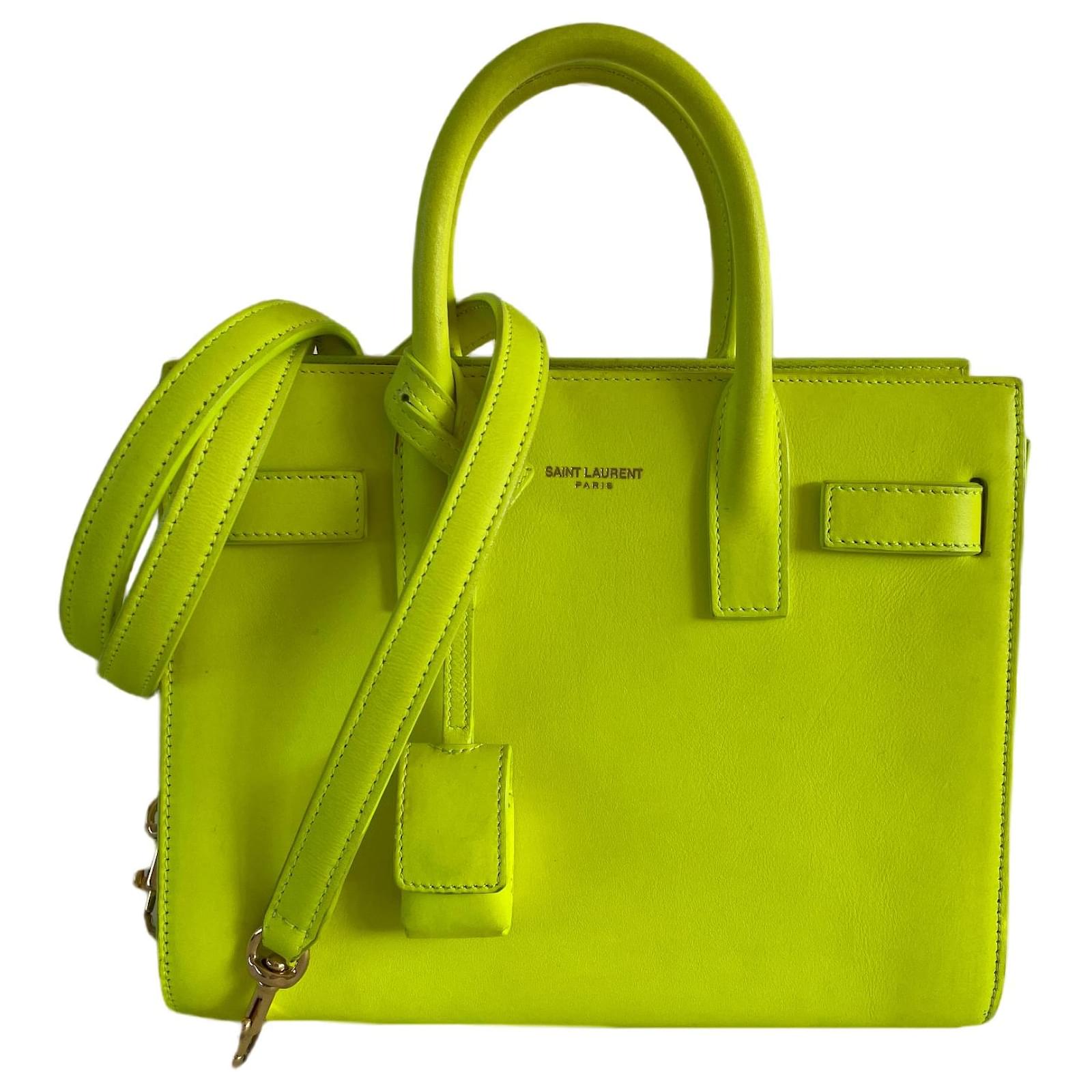 Saint Laurent Nano Sac De Jour Top Handle Bag in Green