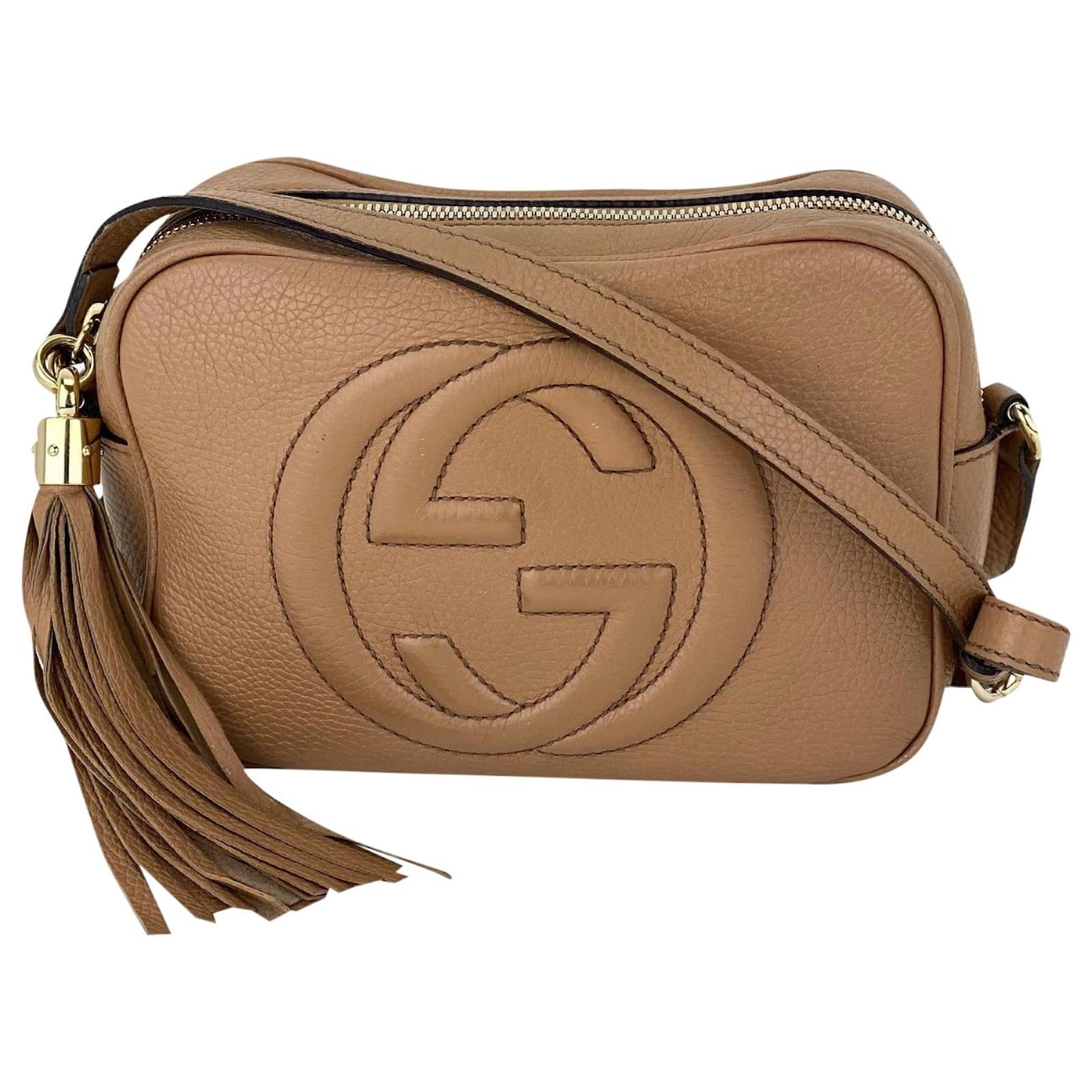 Gucci Soho Small Shoulder Bag, Beige  Gucci crossbody bag, Soho disco bag, Gucci  bag