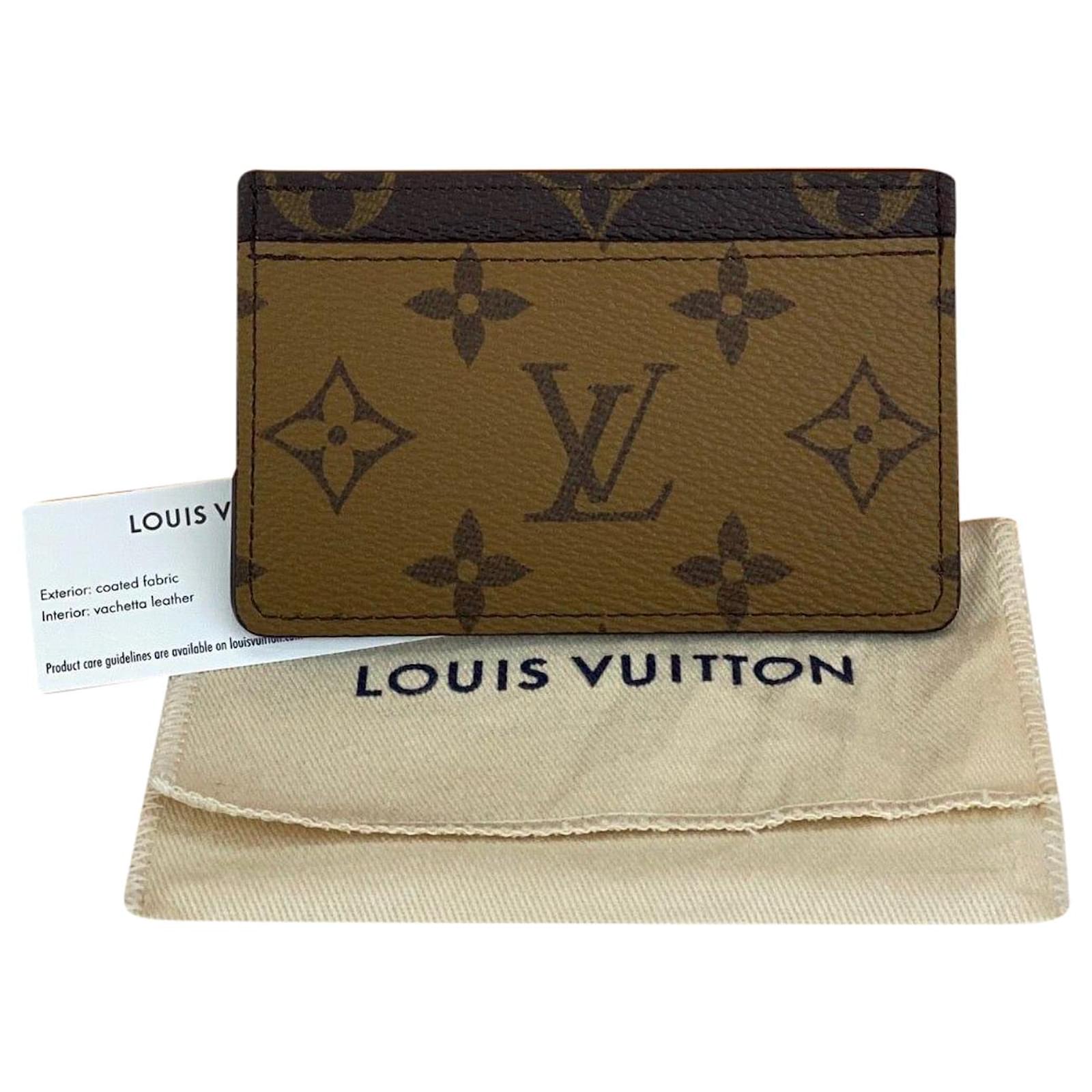 LOUIS VUITTON Monogram Reverse Card Holder Wallet Business Card M69161 New  Brown Leather ref.674035 - Joli Closet