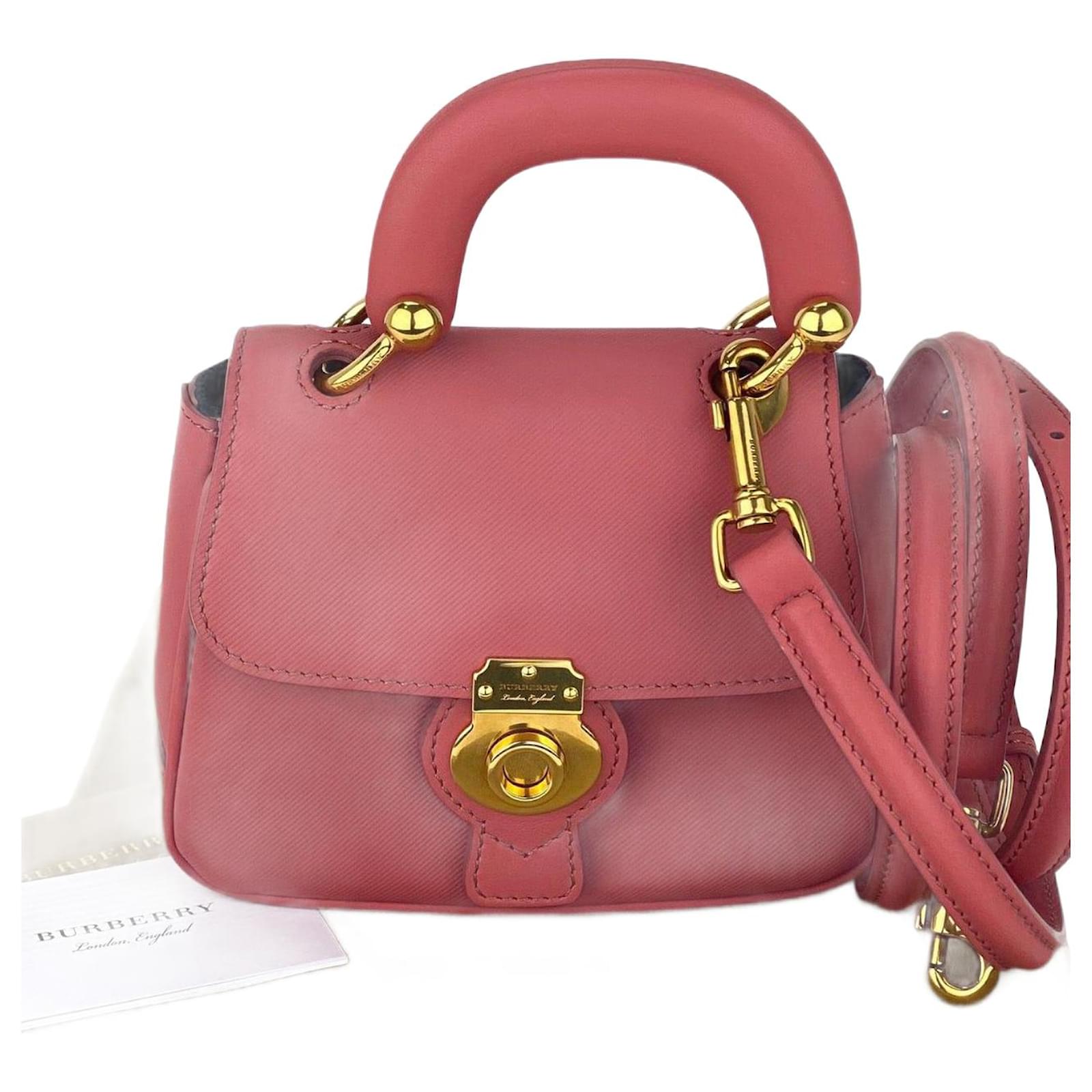 Burberry Small DK88 Top Handle Bag in Blossom Pink Leather Crossbody Bag  Pre owned  - Joli Closet
