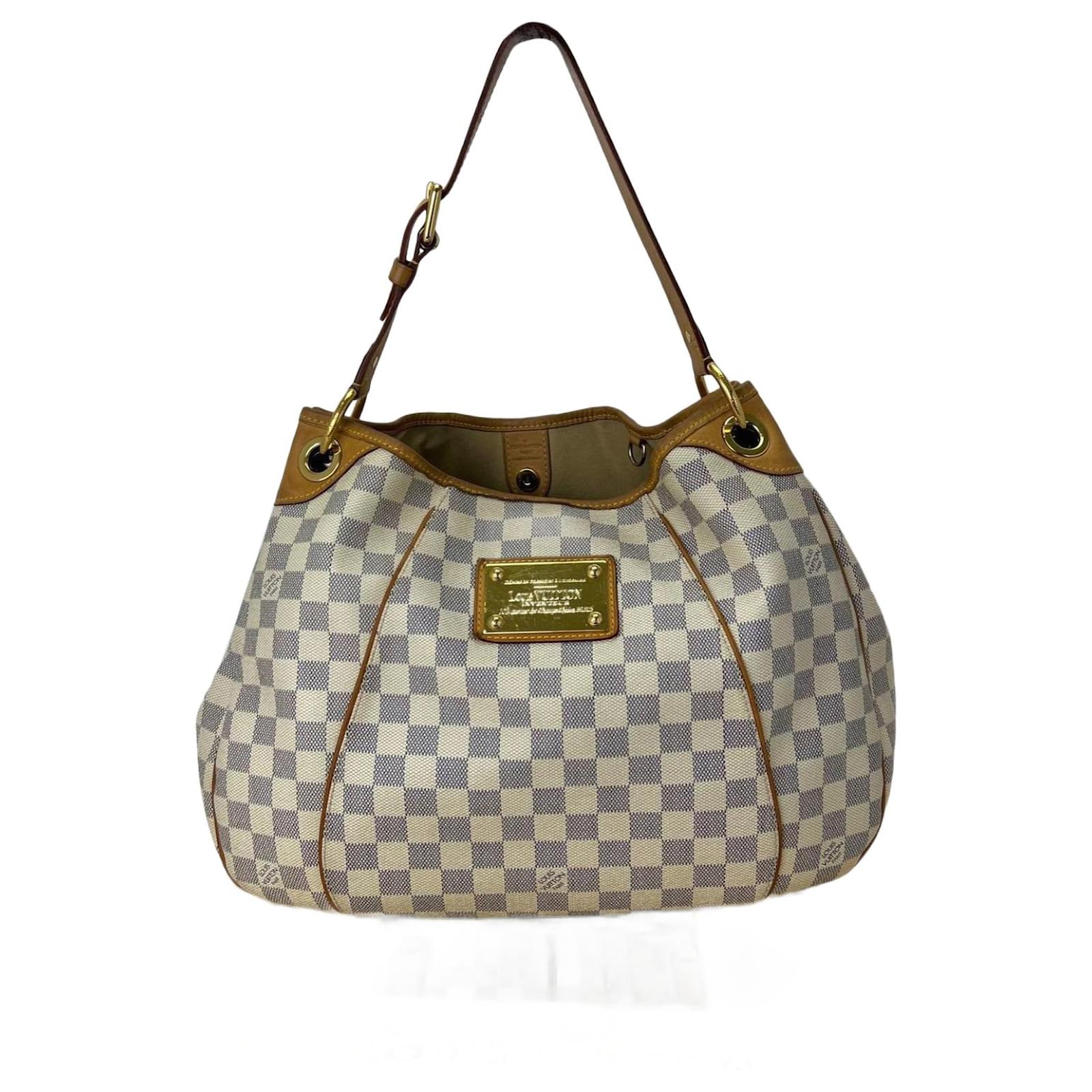 LOUIS VUITTON GALLIERA PM White Damier Azur Canvas Shoulder Hand Bag Pre  owned Cloth ref.674127 - Joli Closet