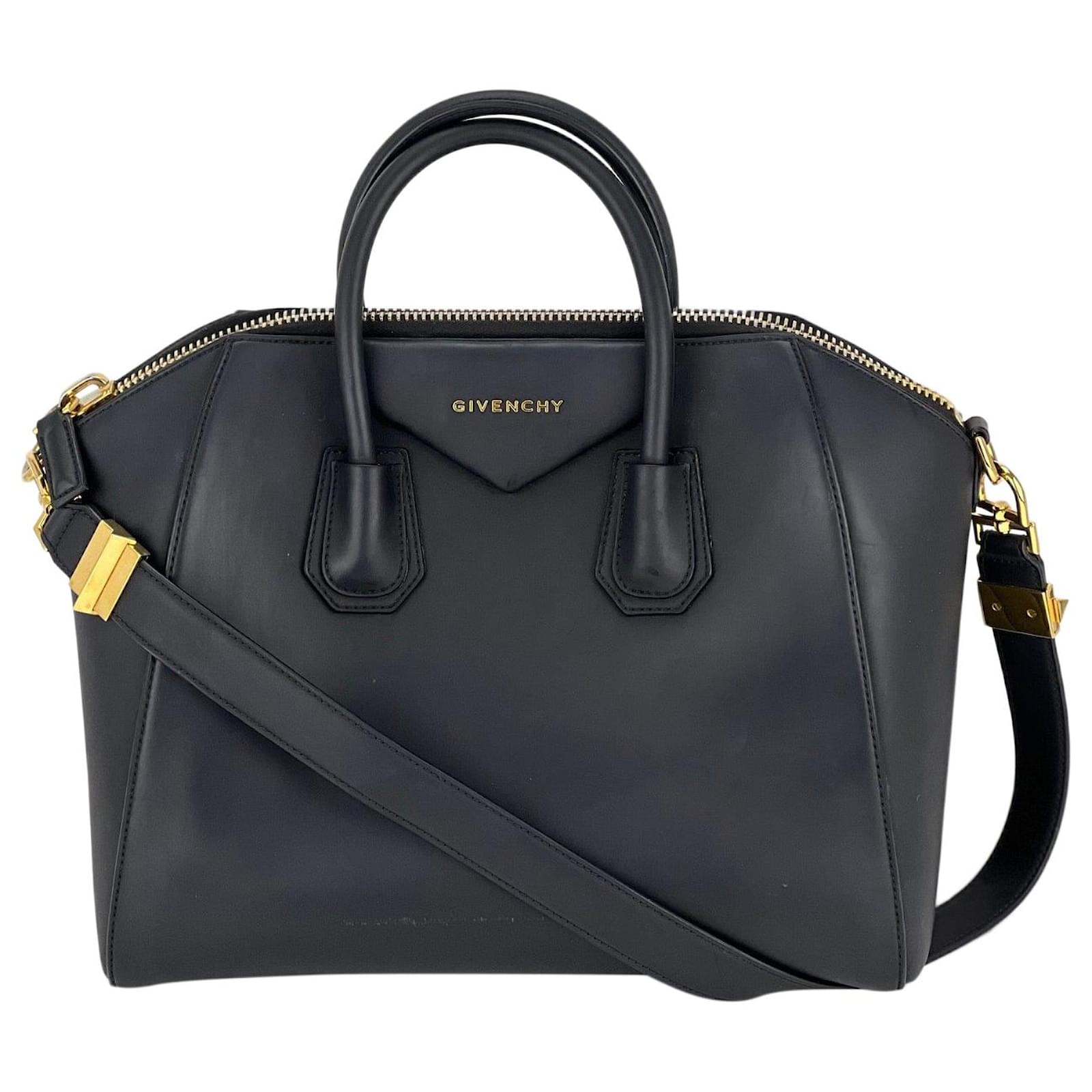 GIVENCHY Bag Medium Antigona smooth black box leather satchel Hand