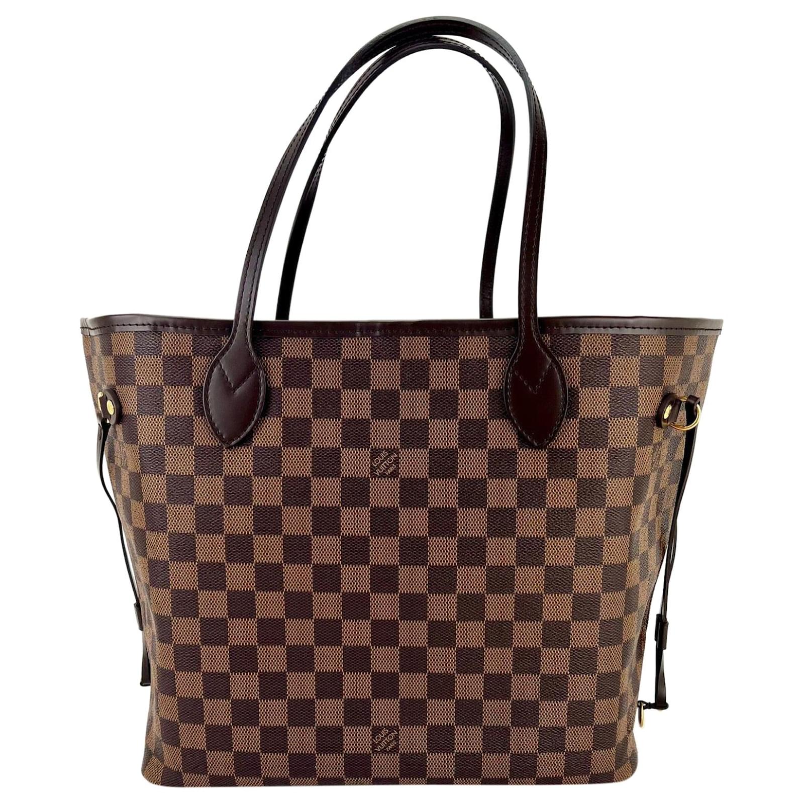 100% Authentic Louis Vuitton Damier Ebene Neverfull MM Tote Bag
