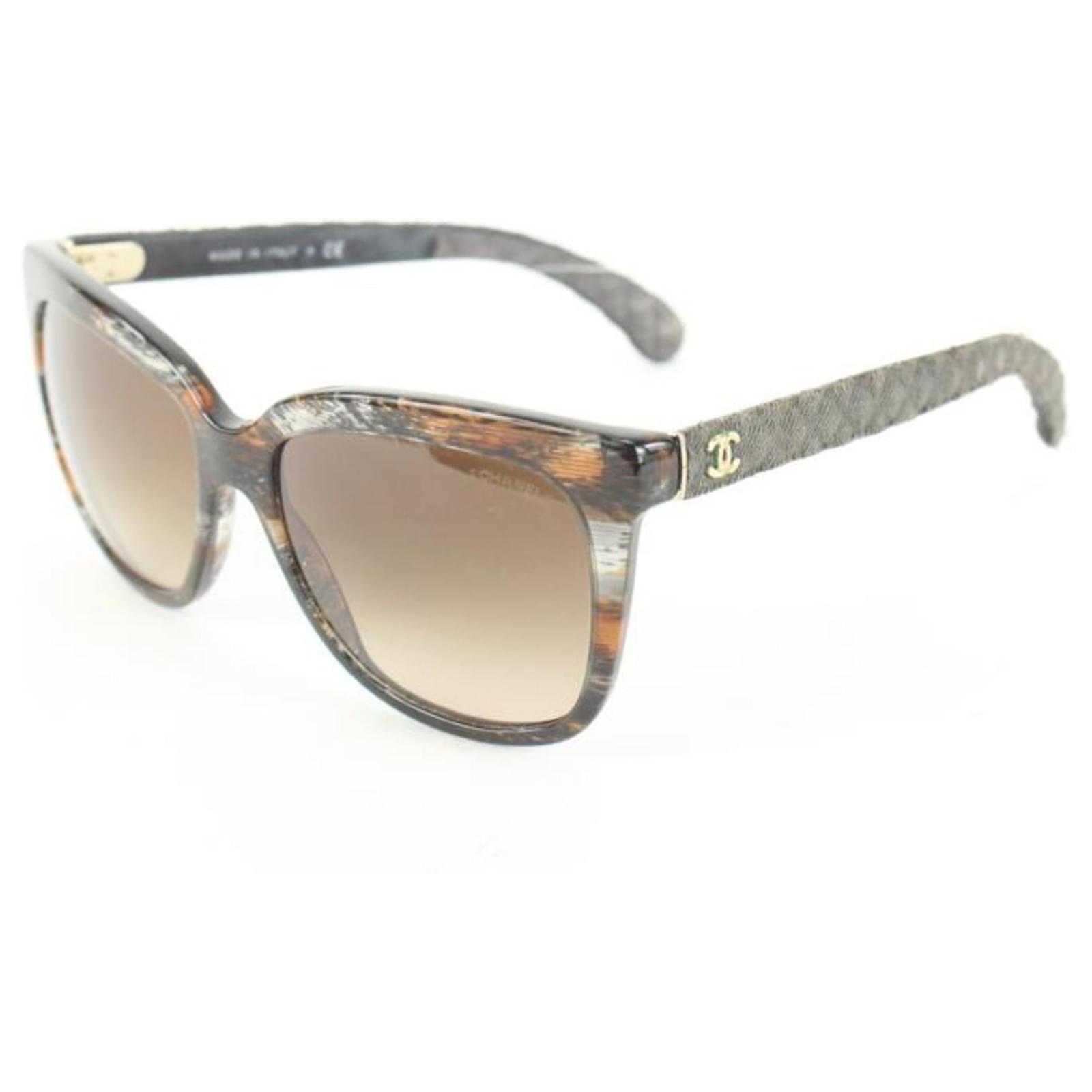 Chanel 5343 Acetate Frame and Denim CC Quilted Sunglasses ref