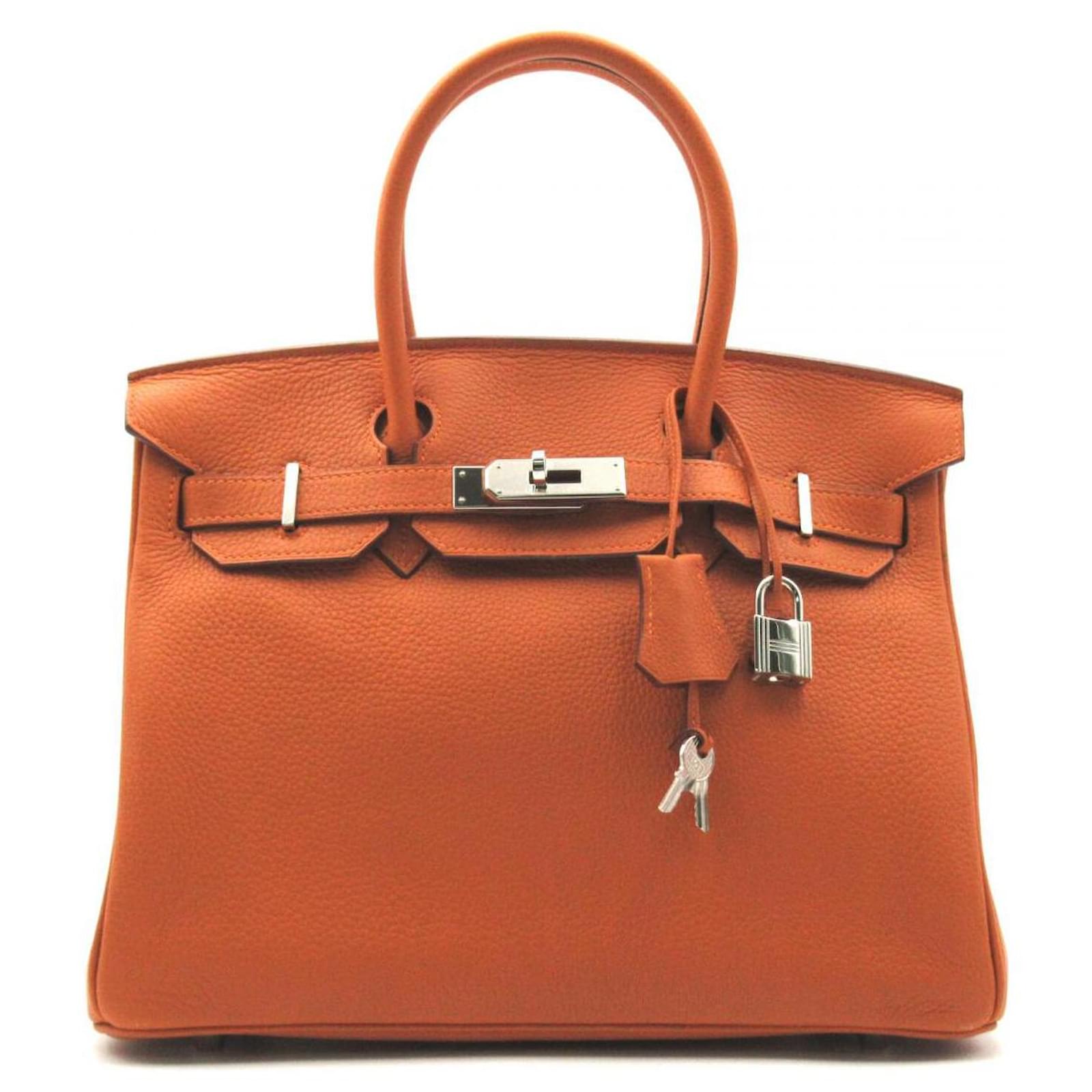 Hermès HERMES BIRKIN 30 Orange Leather ref.674322 - Joli Closet