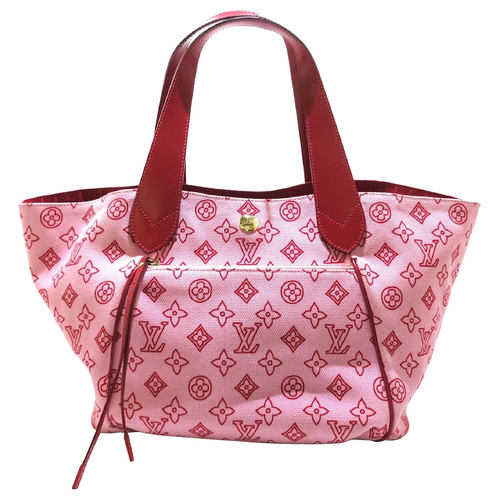 Louis Vuitton Pink Monogram Cabas Ipanema PM Cloth Cloth ref