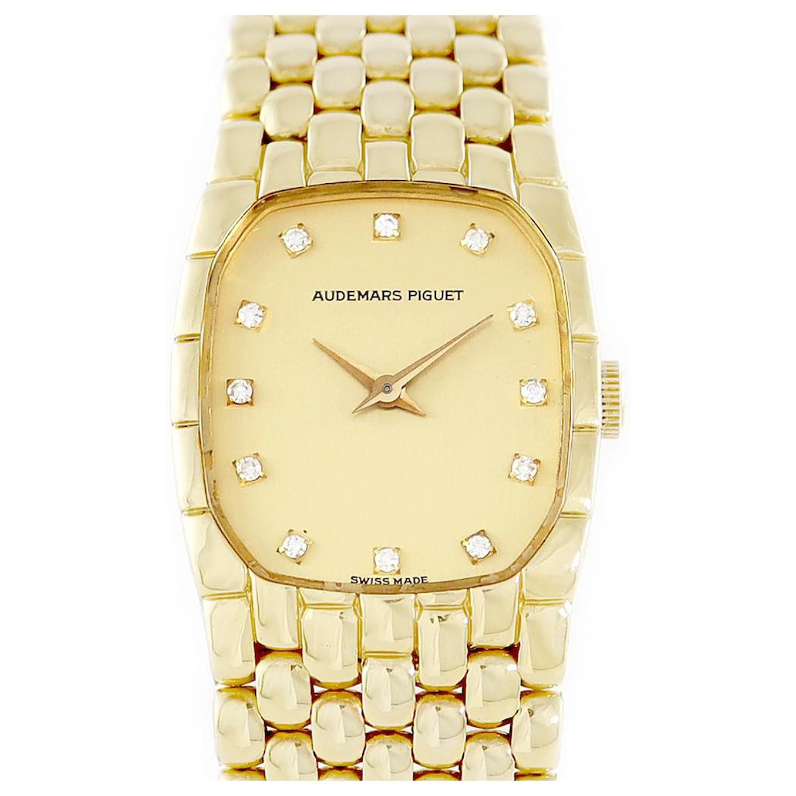 AUDEMARS PIGUET Cobra Gold K18YG Yellow Gold Solid Gold Genuine Diamond 12P Diamond Ladies Boys Manual Winding AP