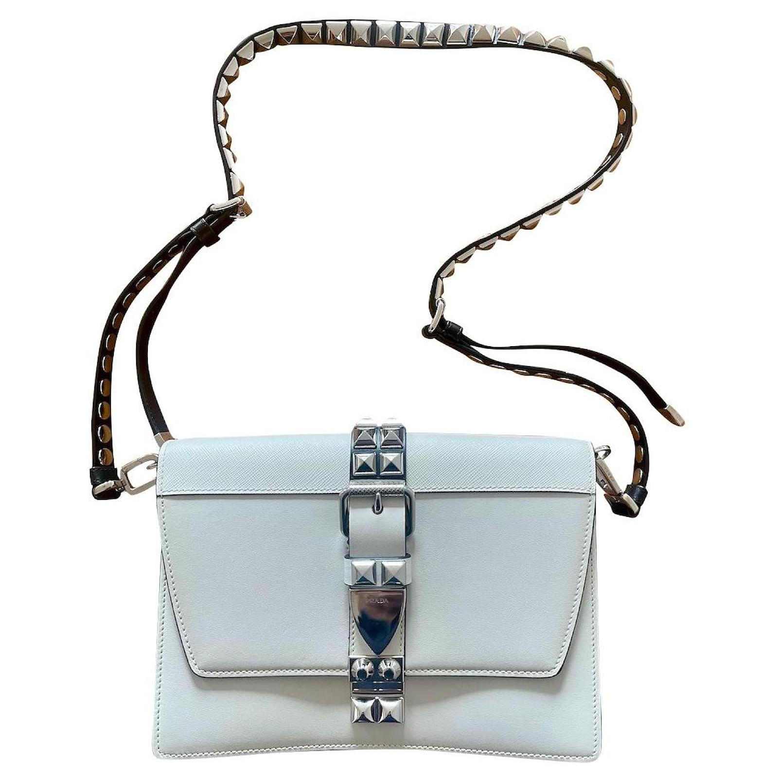 Elektra Prada white bag Leather  - Joli Closet