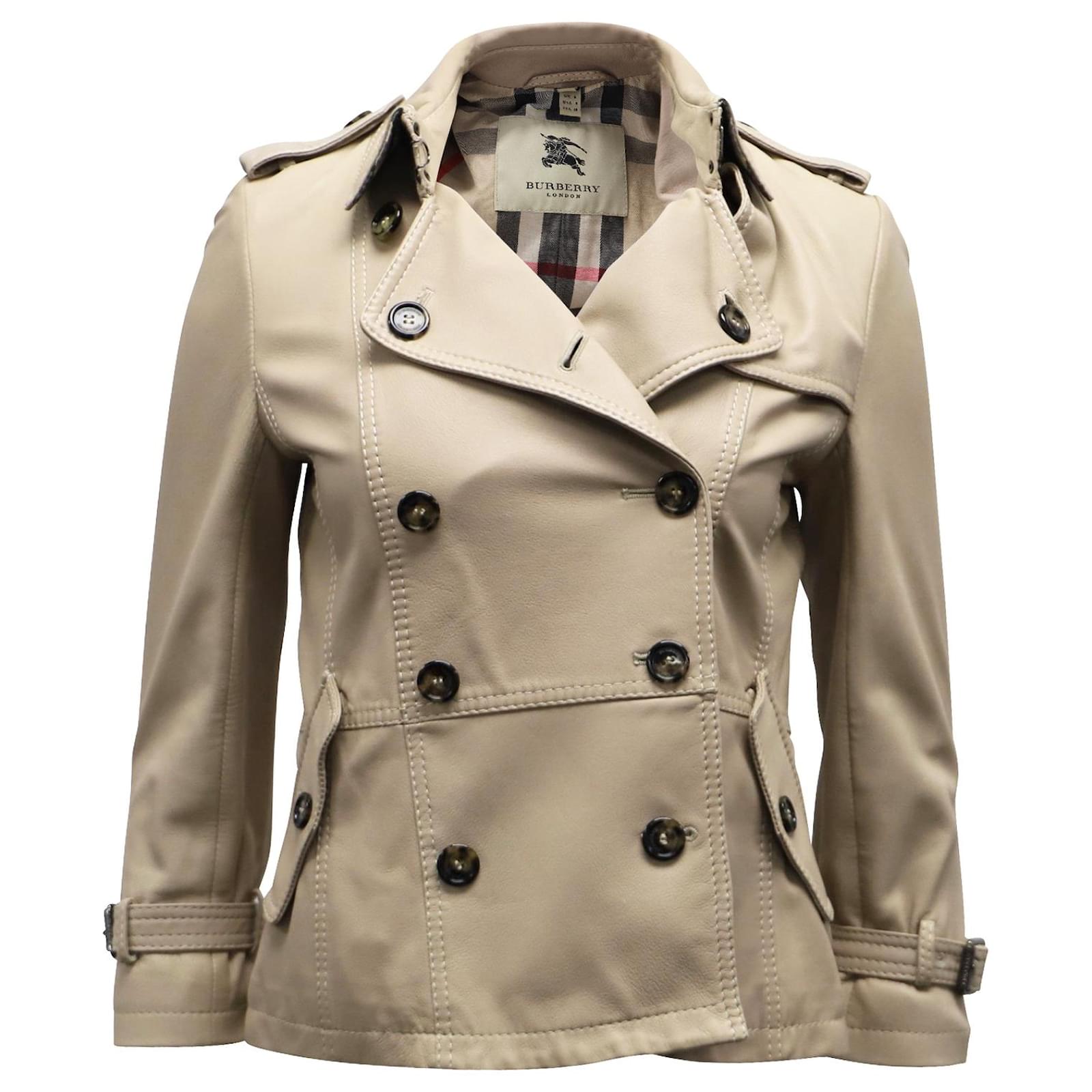 Burberry Biker Jacket in Beige Leather  - Joli Closet