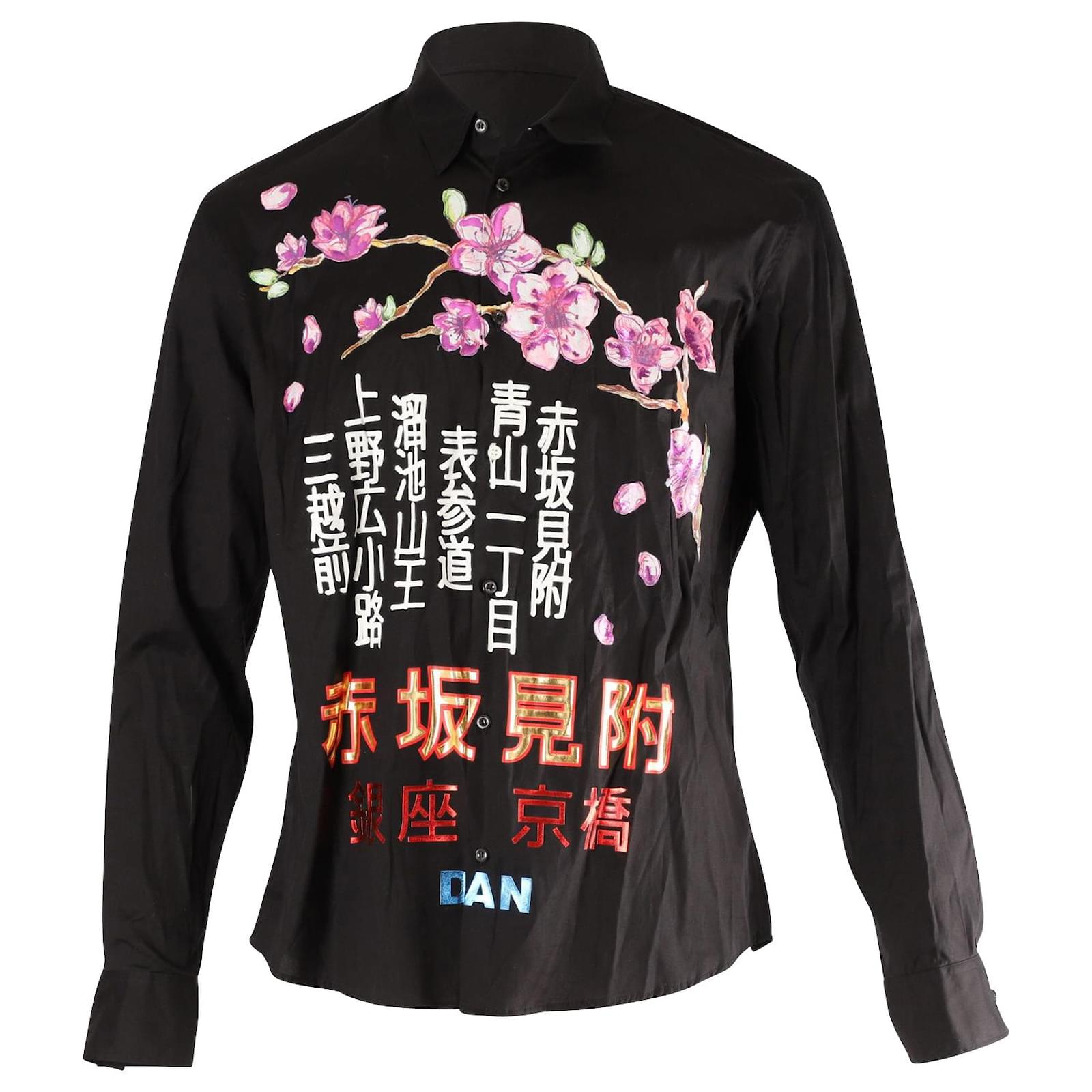 Chemise Dsquared Noir Dsquared2 Chemise Cherry Blossom En