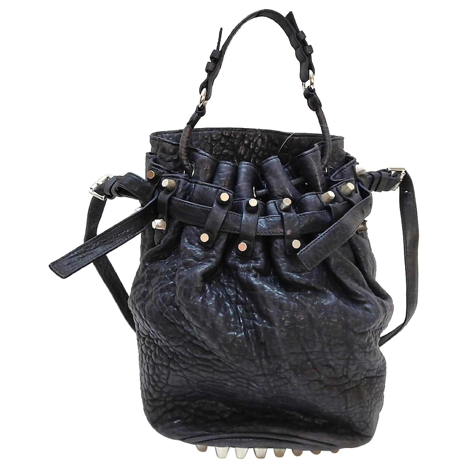 Alexander Wang Black Diego Bucket Bag Leather ref.676041