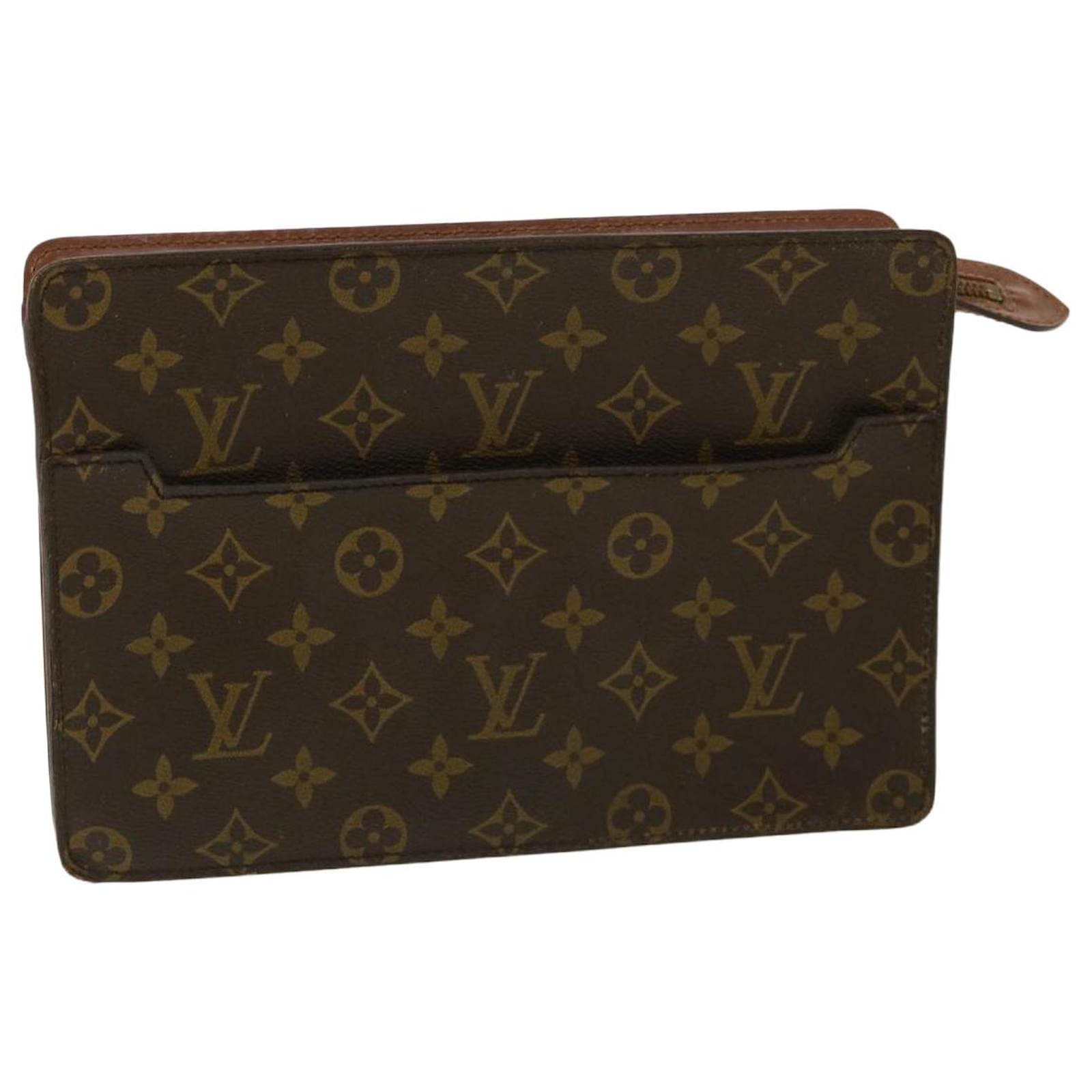 LOUIS VUITTON Monogram Pochette Homme Clutch Bag M51795 LV Auth