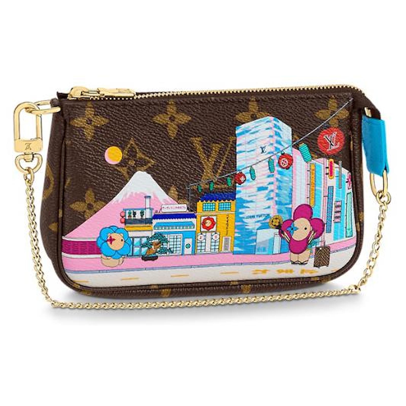 Handbags Louis Vuitton LV Mini Pochette Xmas Animation Japan