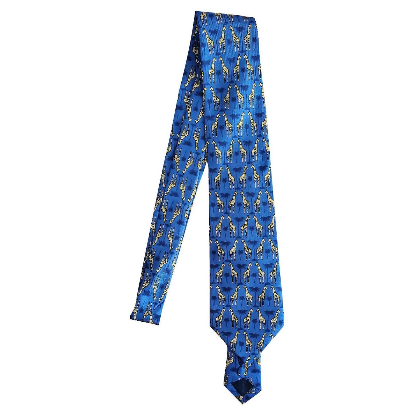 Hermès Corbatas Azul Seda - Closet