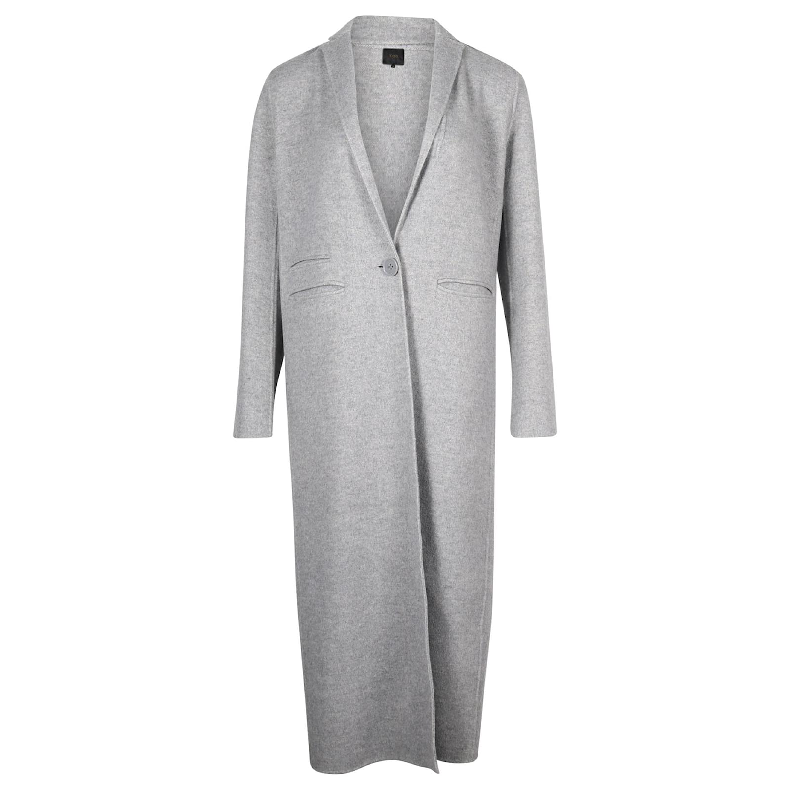Maje Galaxie Long Coat in Grey Wool ref.677370 - Joli Closet