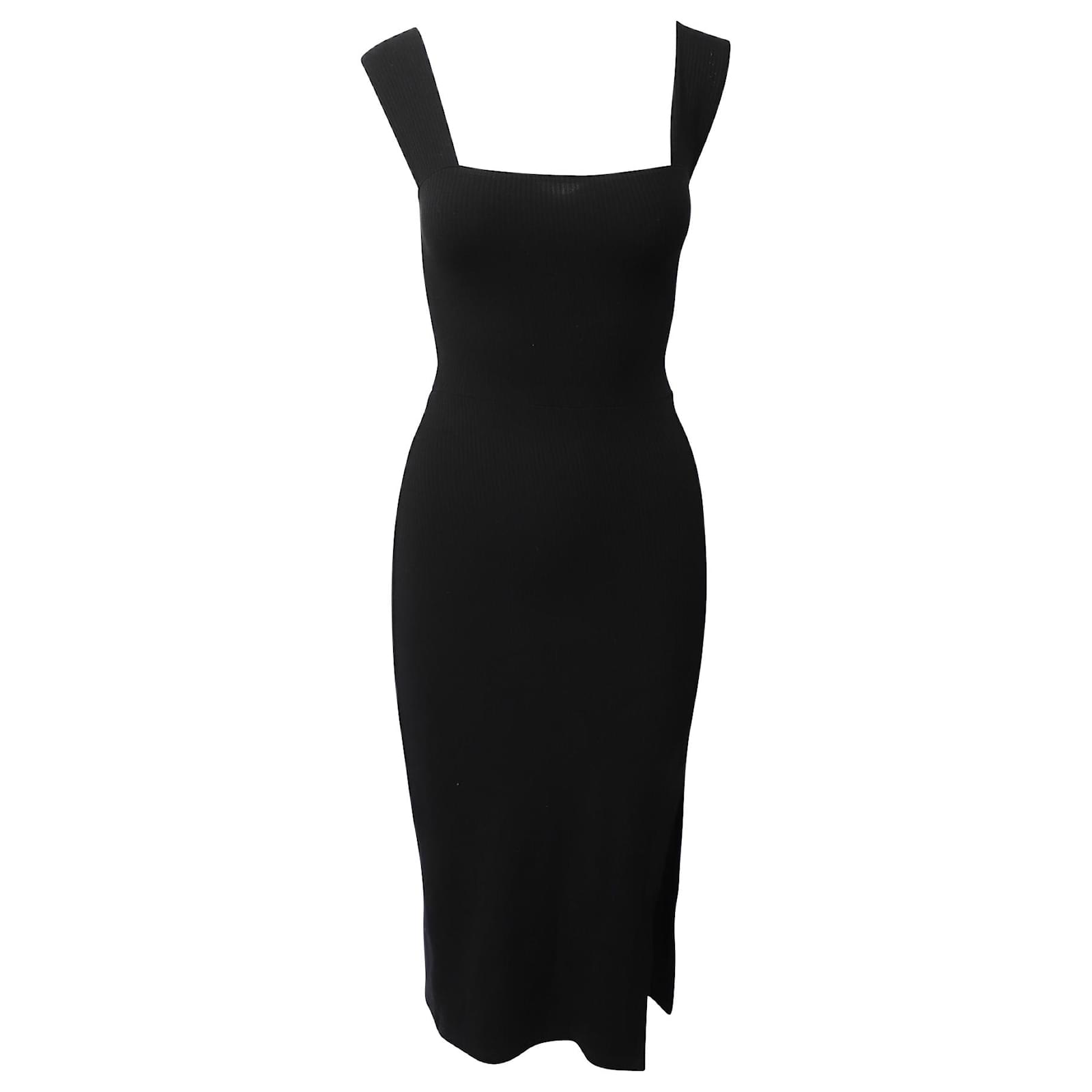 Reformation Form-Fitting Midi Dress in Black Tencel Lyocell ref.677478 ...