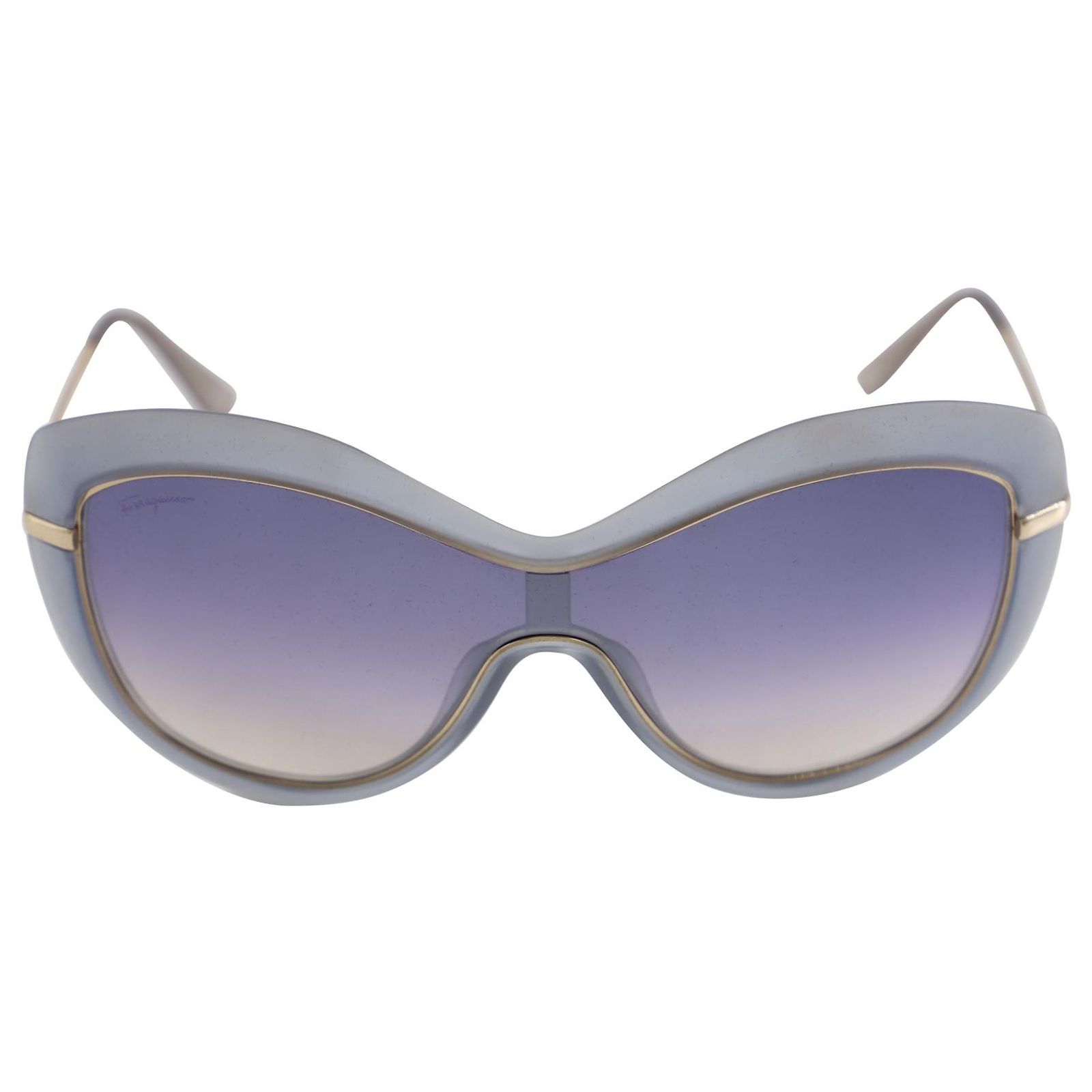 Salvatore Ferragamo Gold Oversized Sunglasses Oversized sunglasses Salvatore Ferragamo Brown in Other  main image 3