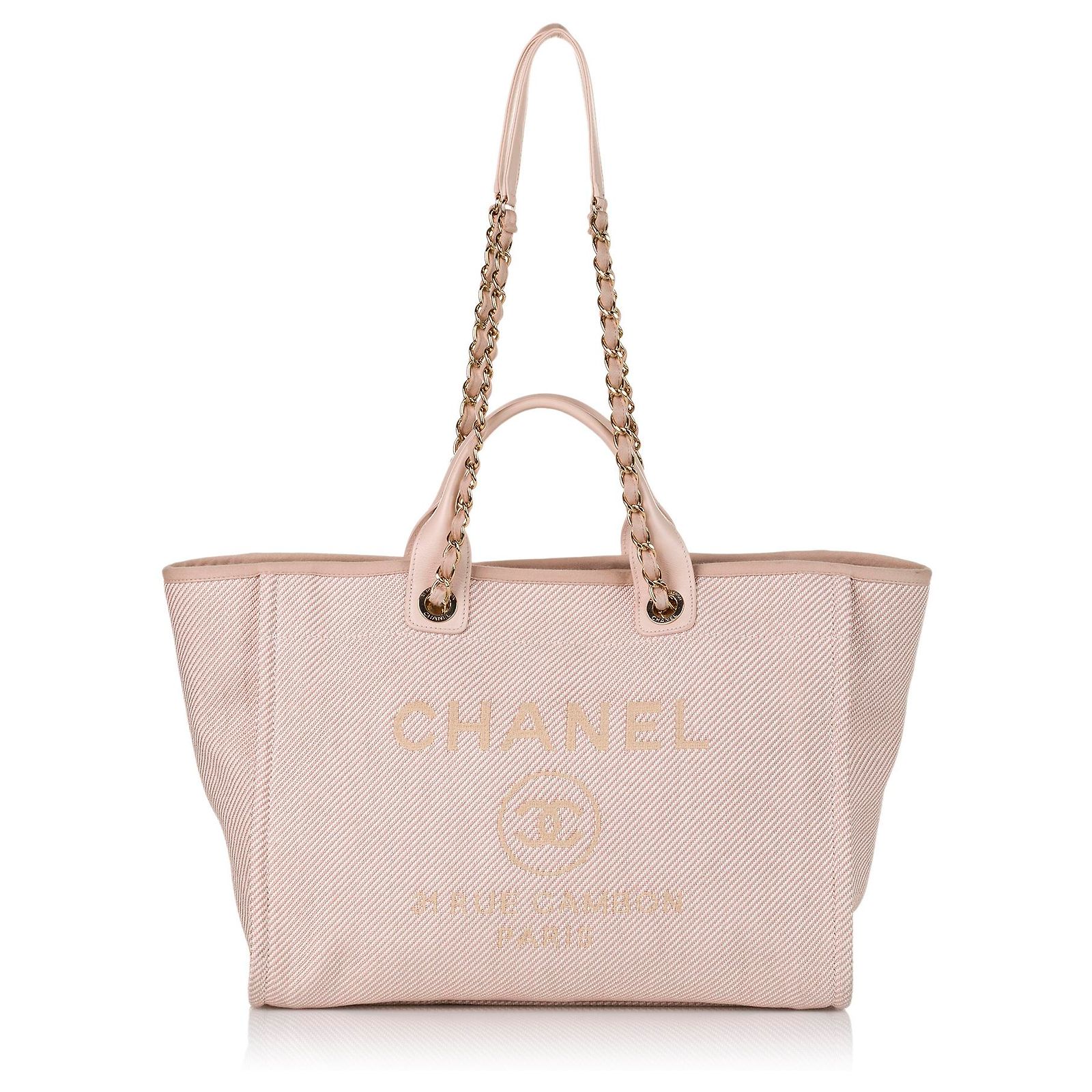 Chanel Pink Large Dauville Tote Cloth Cloth ref.677789 (Sold
