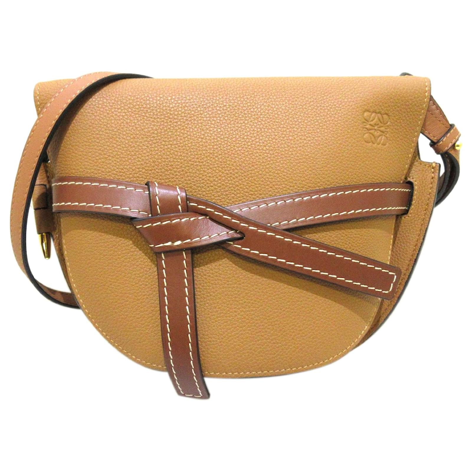 Loewe Orange Mini Gate Crossbody Bag Leather Pony-style calfskin