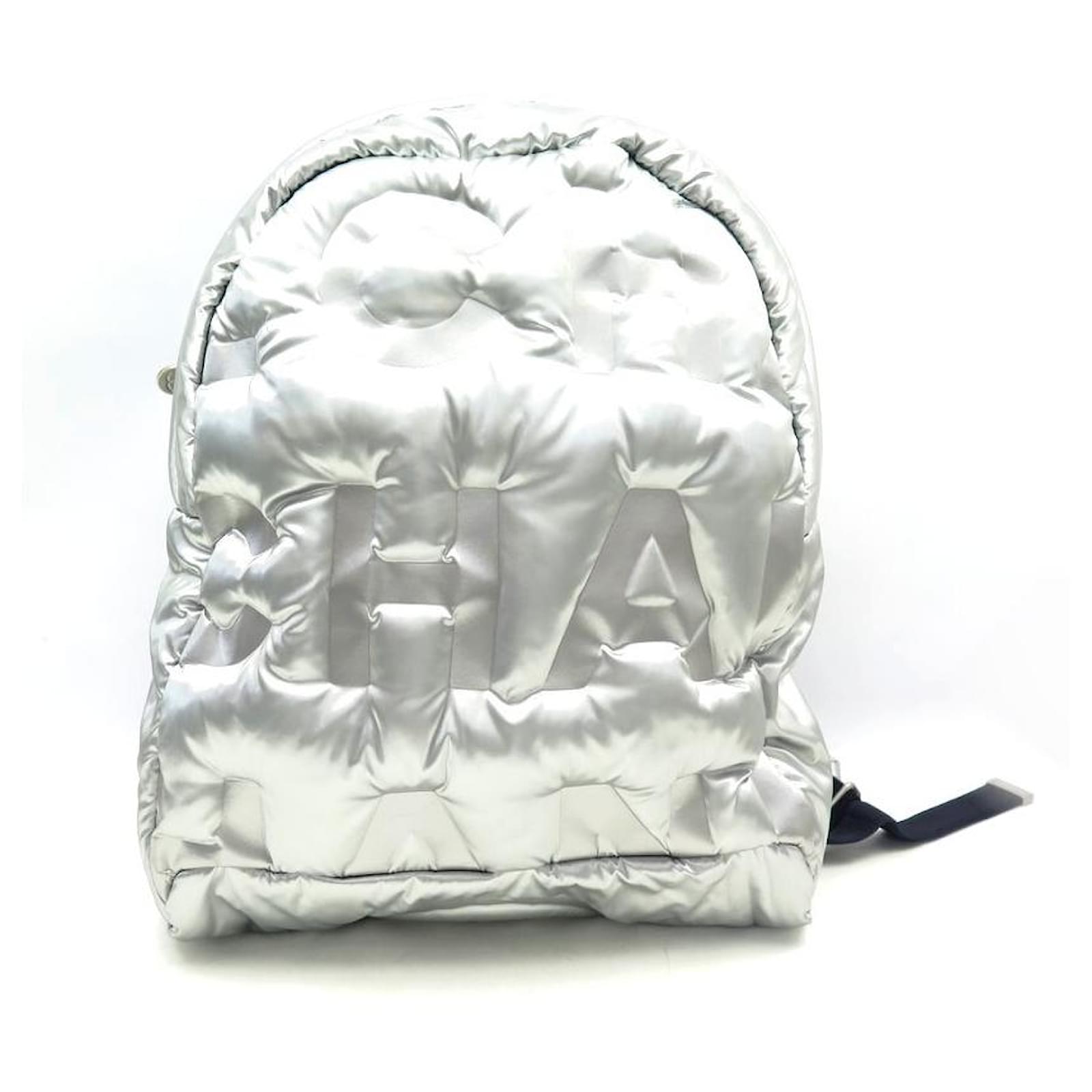 white chanel backpack bag