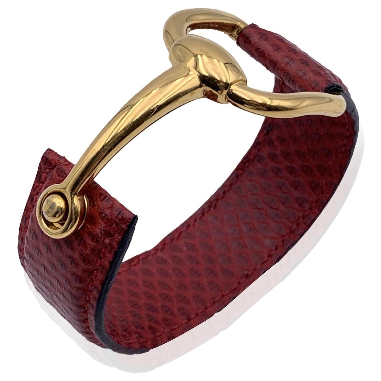 Gucci Leather Belt with Horse-bit Detail - Vintage Lux