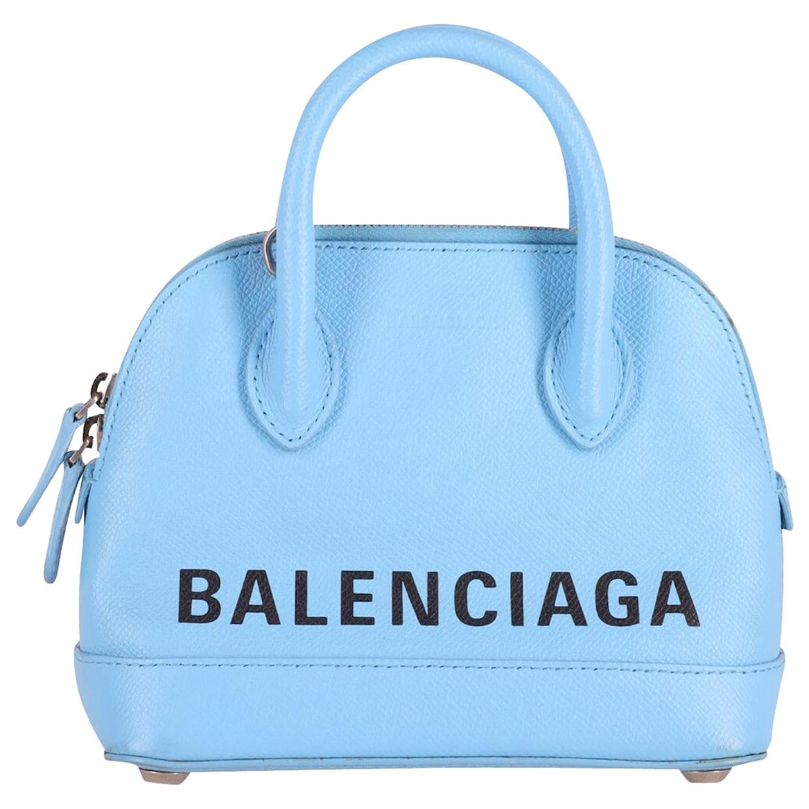 Balenciaga Ville Small Logo Calfskin Top-Handle Bag