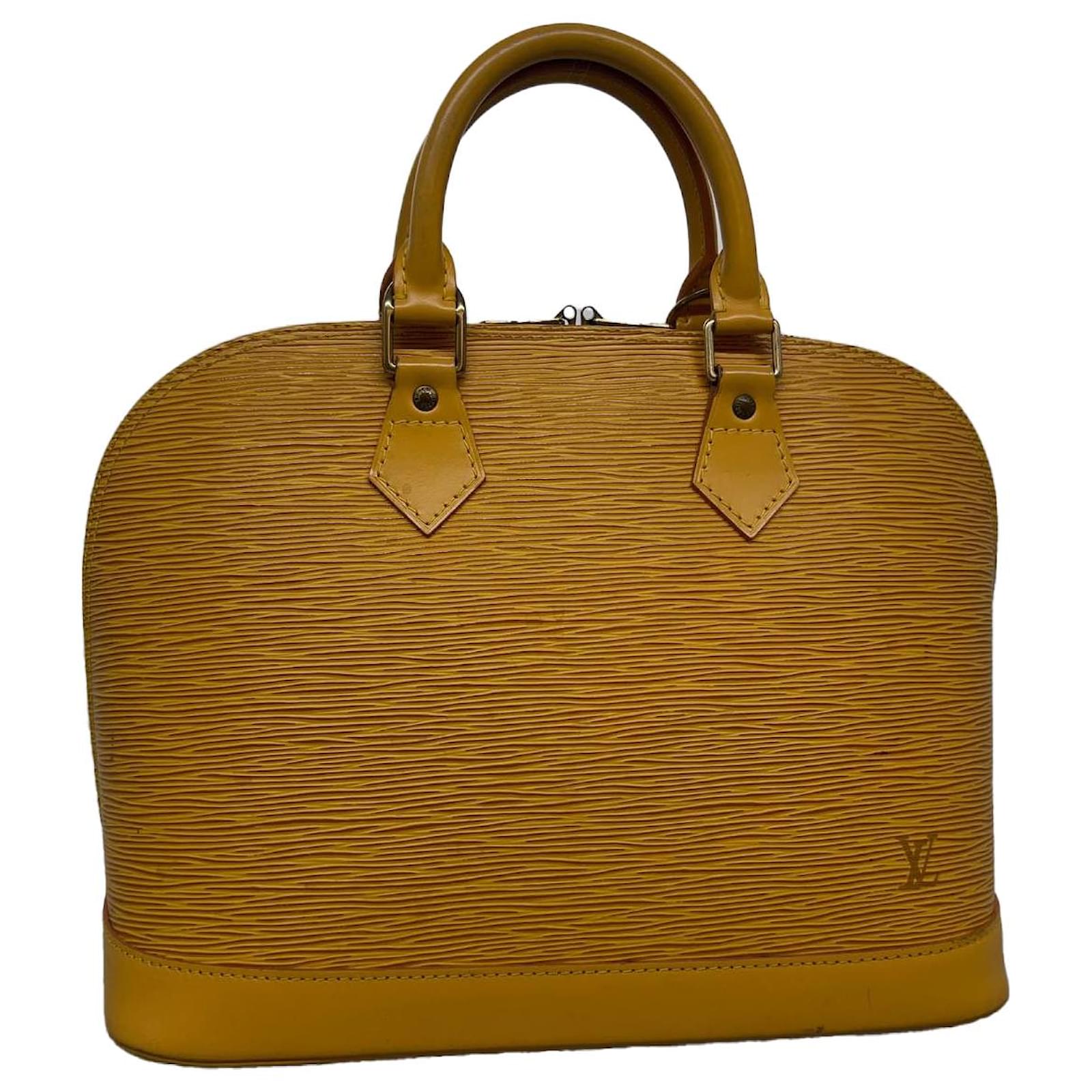 Louis Vuitton Alma PM Handbag Yellow EPI Leather Bag M52149 - EXCELLENT
