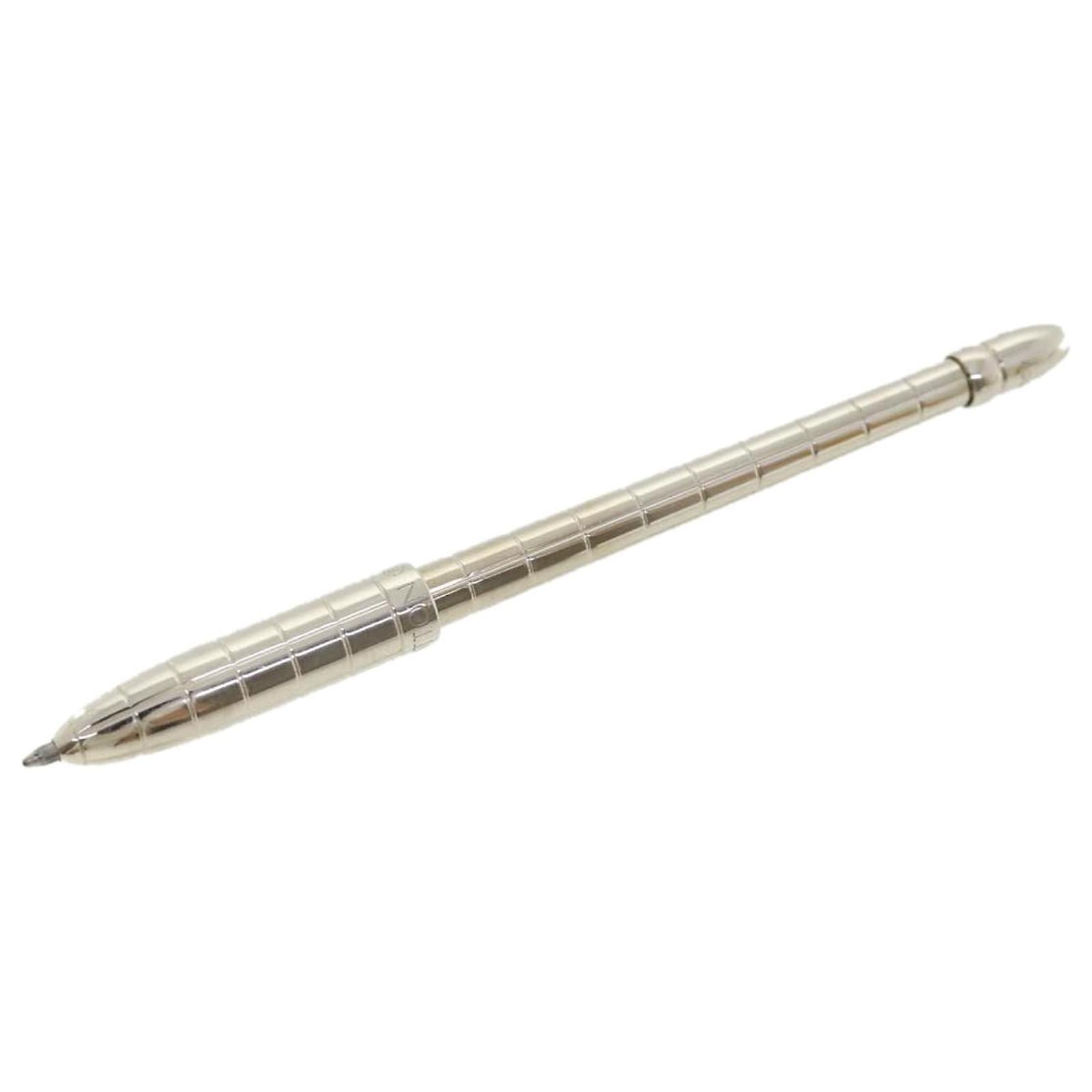 LOUIS VUITTON Stylo Agenda GM Ballpoint Pen Silver N75003 LV Auth bs2450  Silvery Metal ref.679629 - Joli Closet