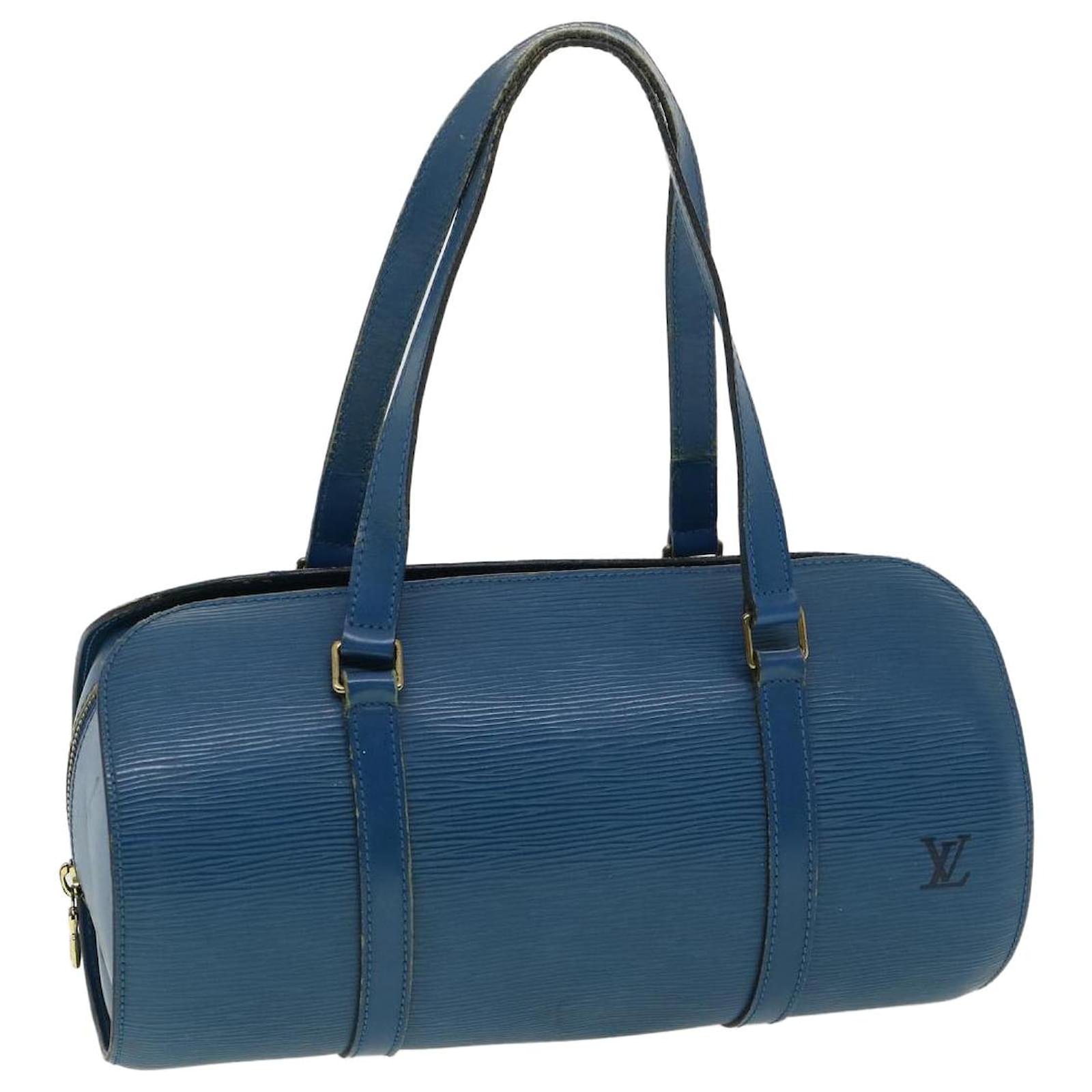 Bolso de mano Louis Vuitton Soufflot en cuero Epi azul