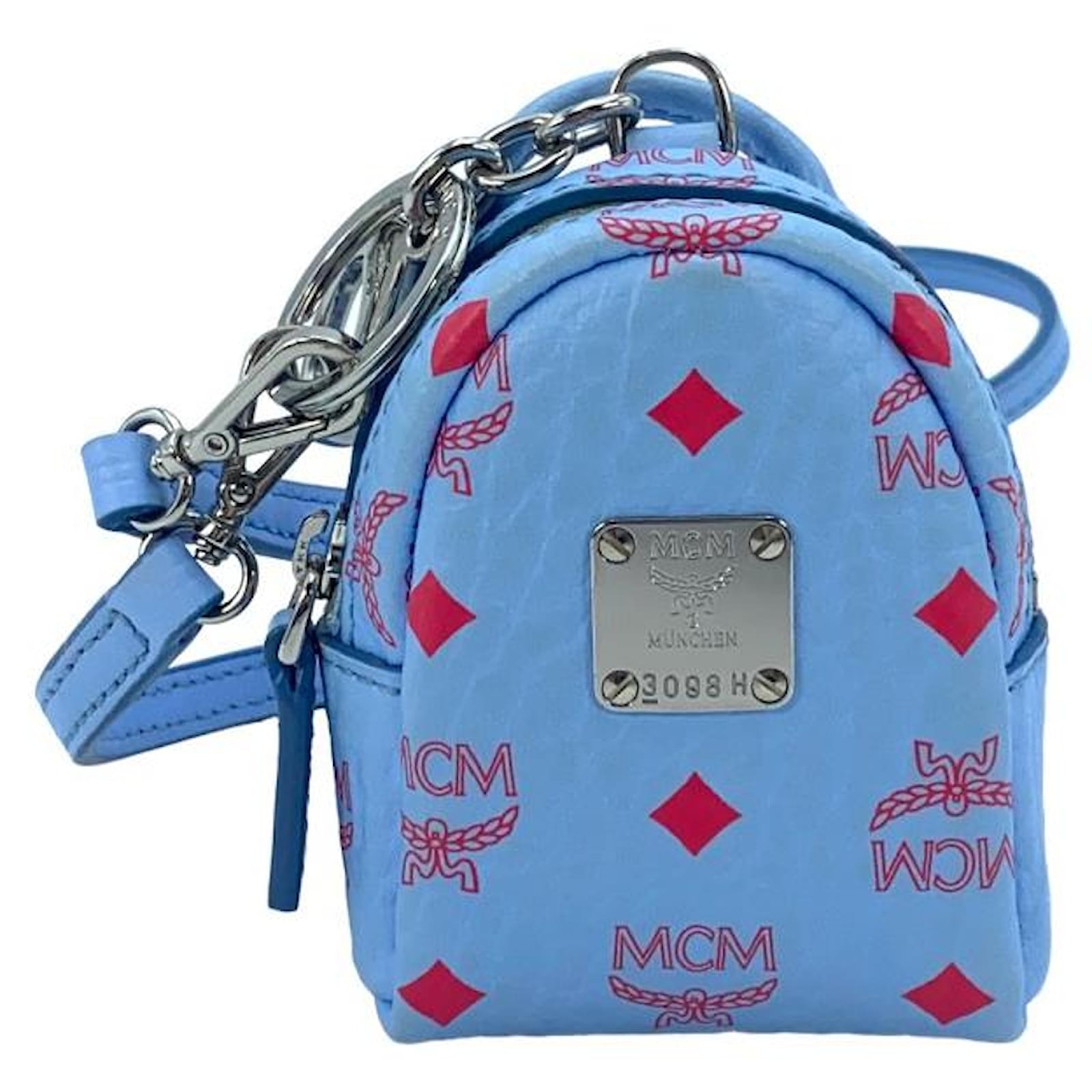 Mcm mini backpack blue deals