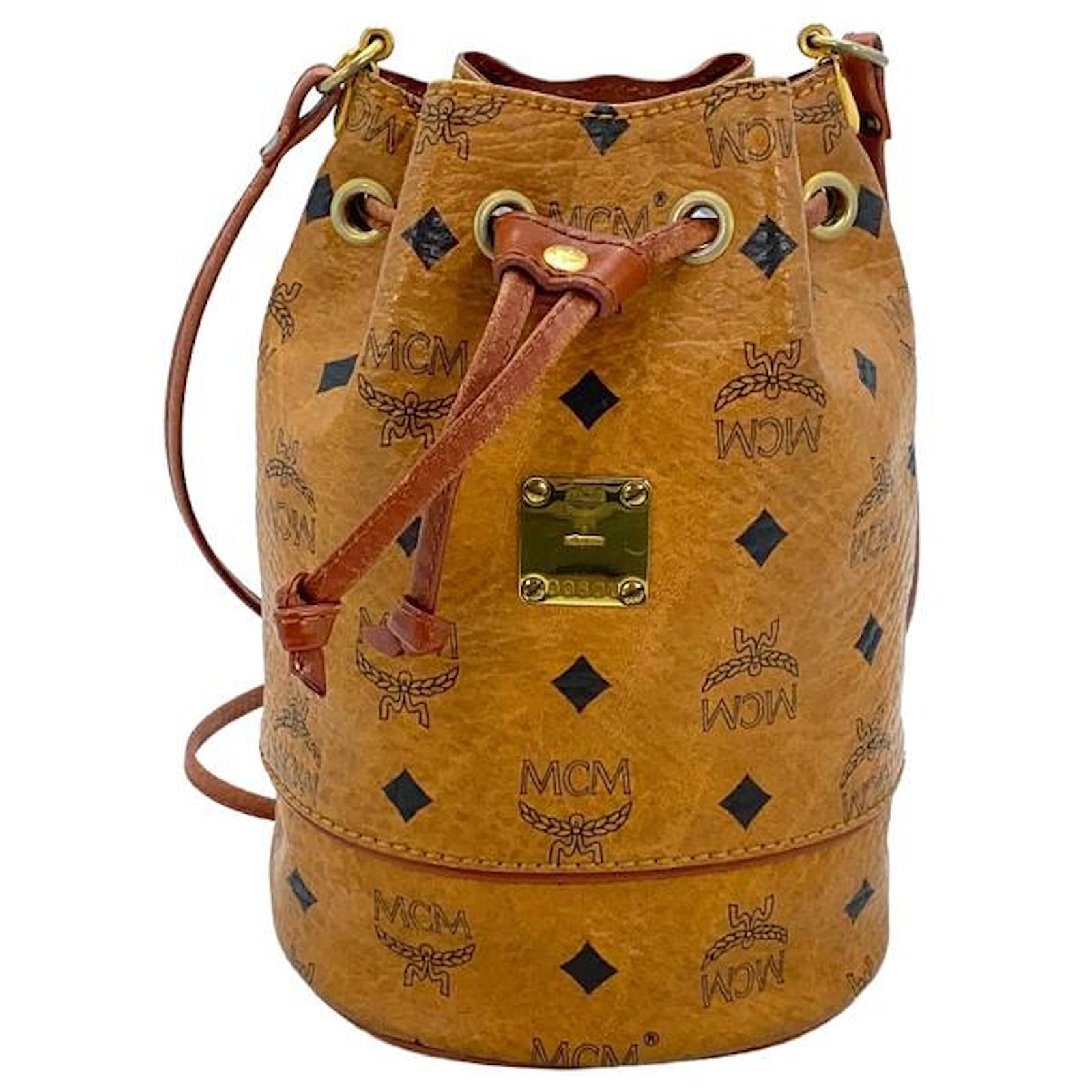 MCM, Bags, Mcm Vintage Cognac Bucket Bag
