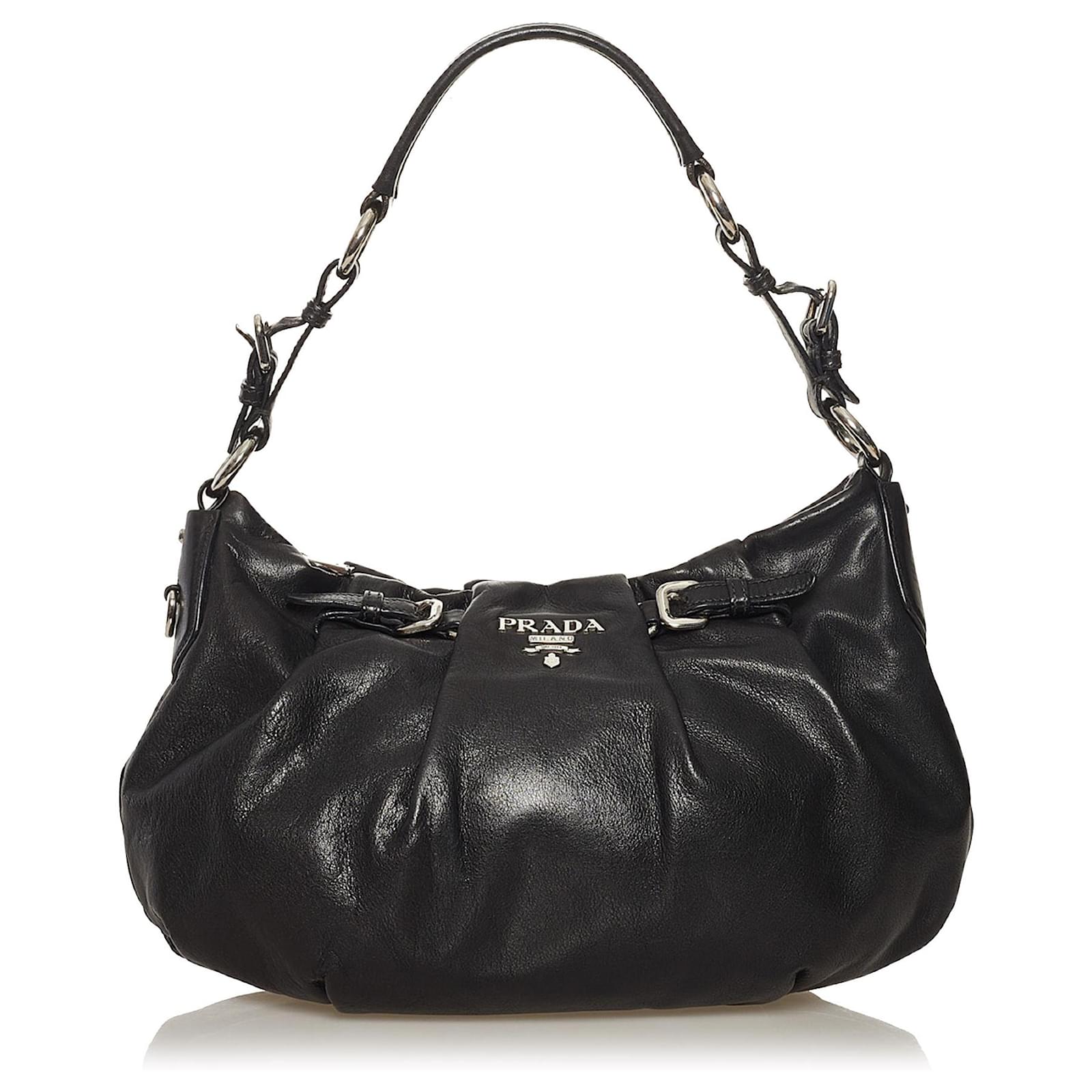 Prada Small Logo Soft Leather Shoulder Bag