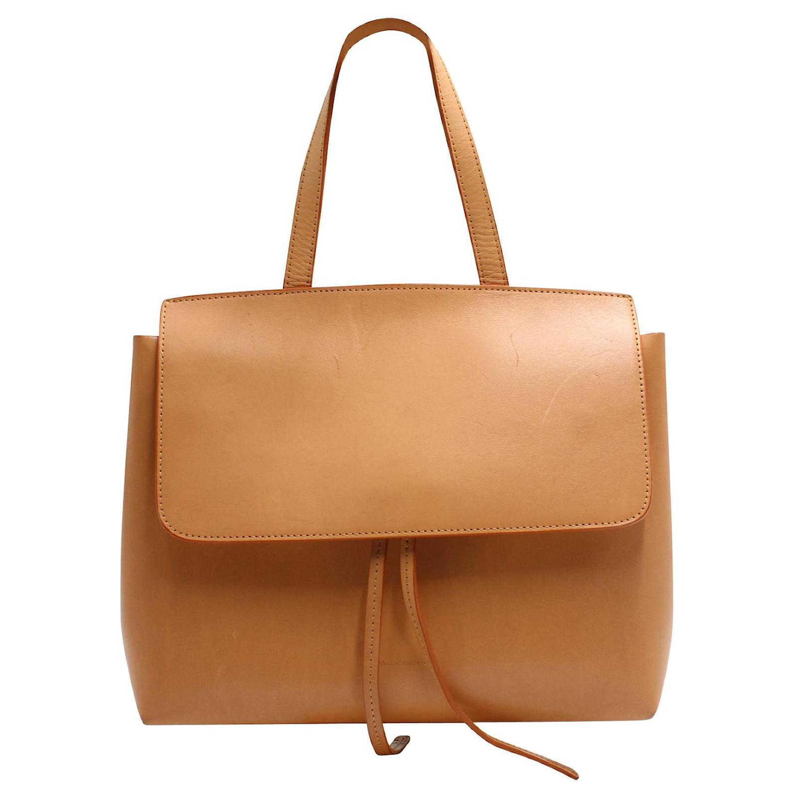 Mansur Gavriel Vegetable-Tanned Leather Cross-Body Bag in Brown