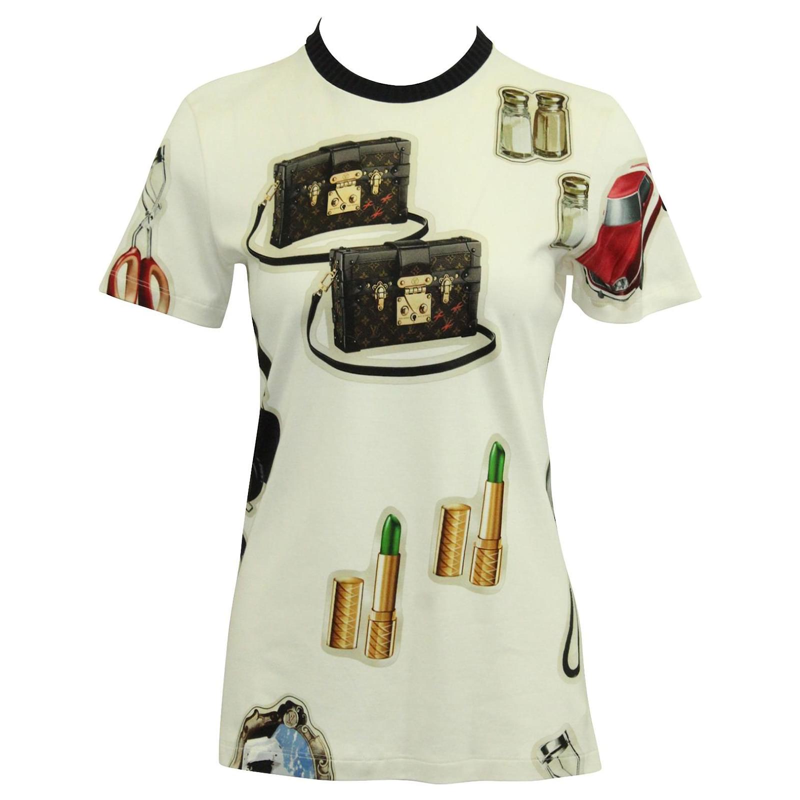 Louis Vuitton Graphic Cream T-Shirt Cotton ref.681662 - Joli Closet